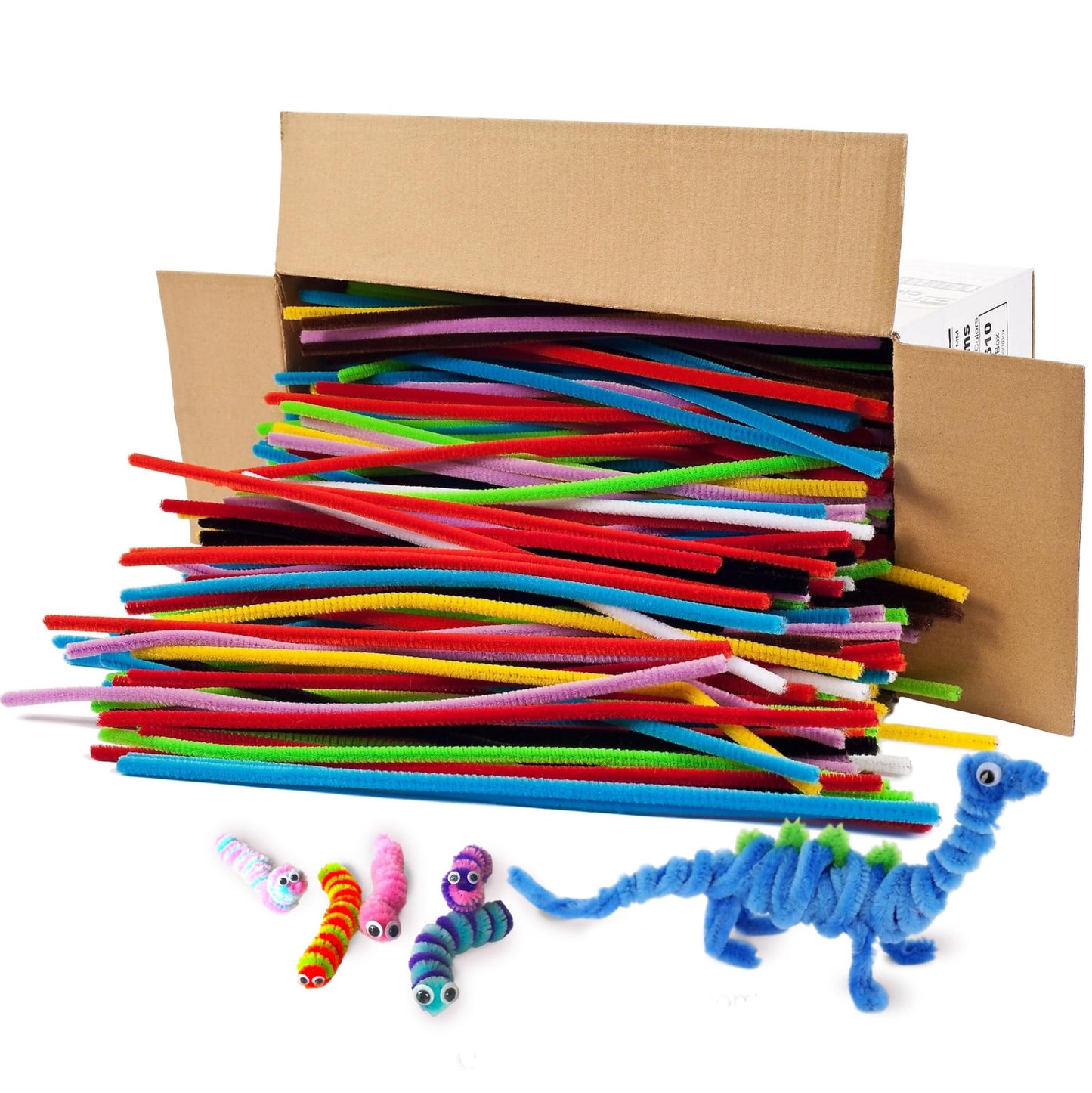 Pipe Cleaners Bulk, 1000 Count, Pipe Cleaners for Crafting, Craft Supplies for Classroom and Home