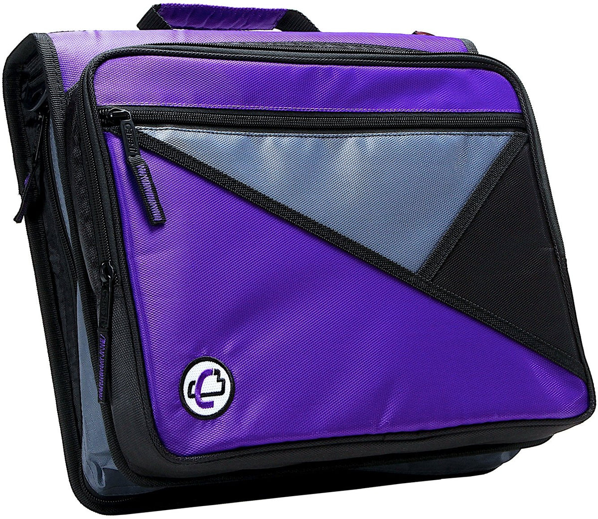 Case-it School Zipper Binder | 2-Inch O-Rings | 400-Sheet | LT-007 Purple