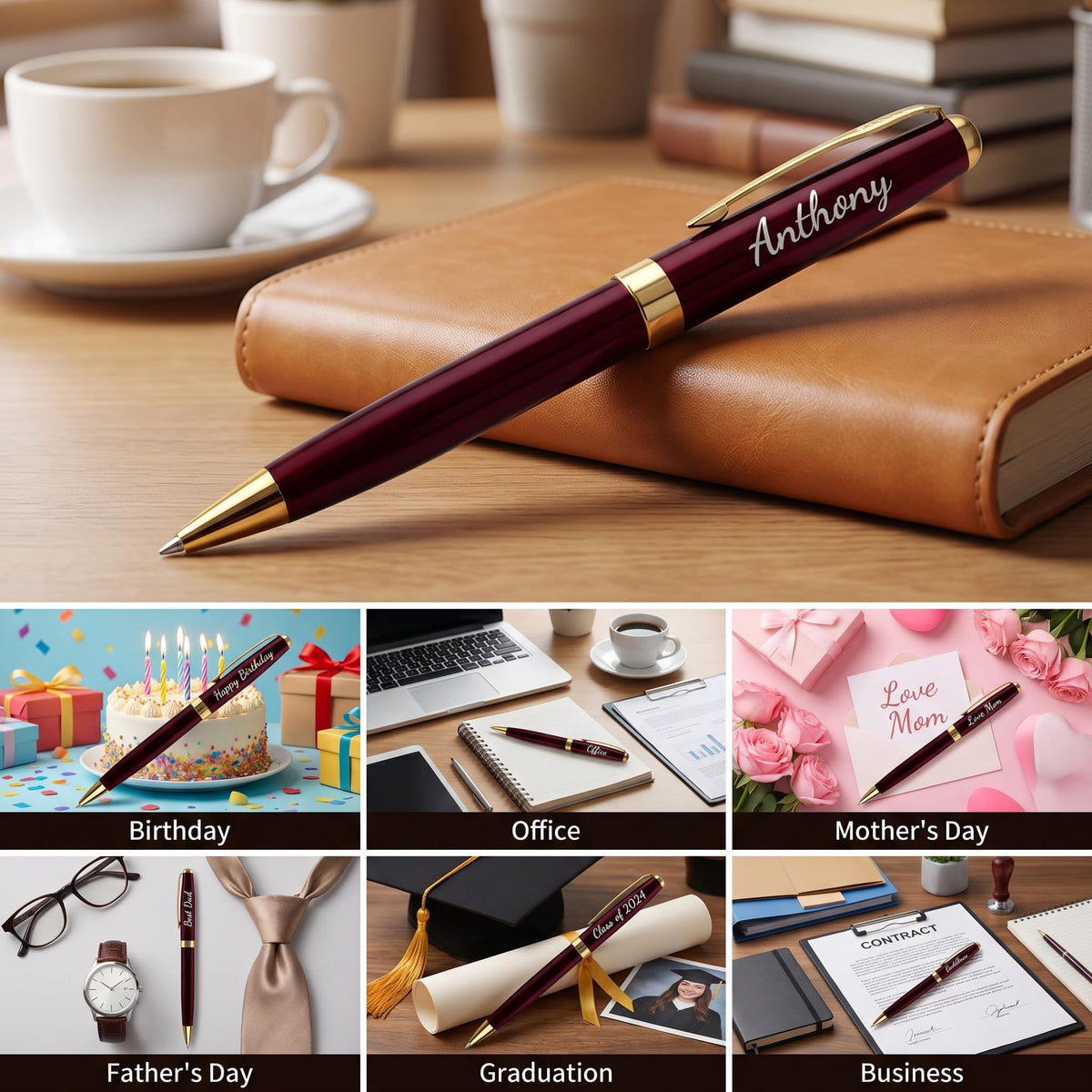 Personalized Office Gift Pens Writing Set - Custom Your Name or Message