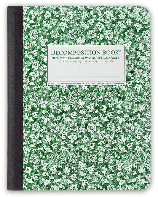 Decomposition Parsley College Ruled Composition Notebook - 9.75 x 7.5 Journal with 160 Lined Pages