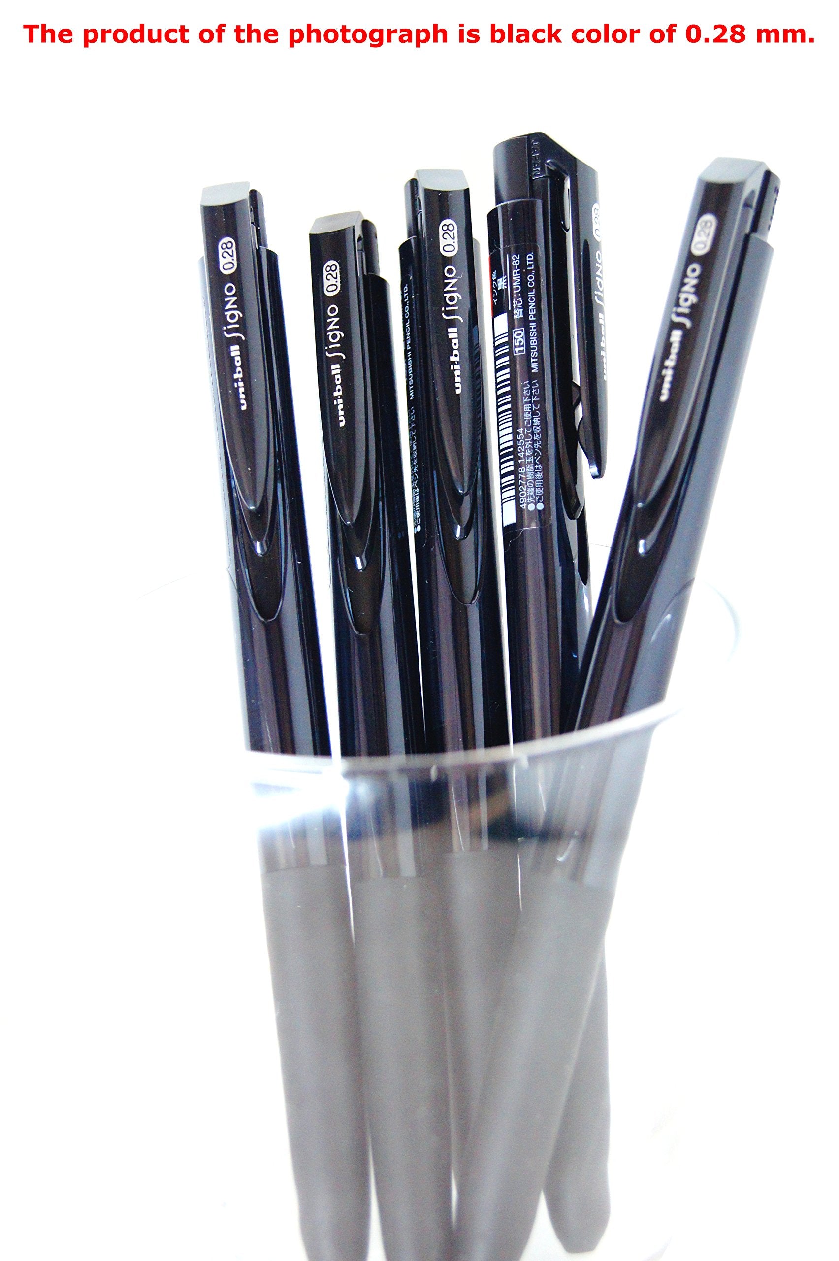 Stationery JP Signo RT1 Gel Ink 0.28mm Blue Black Ink 5 Pck
