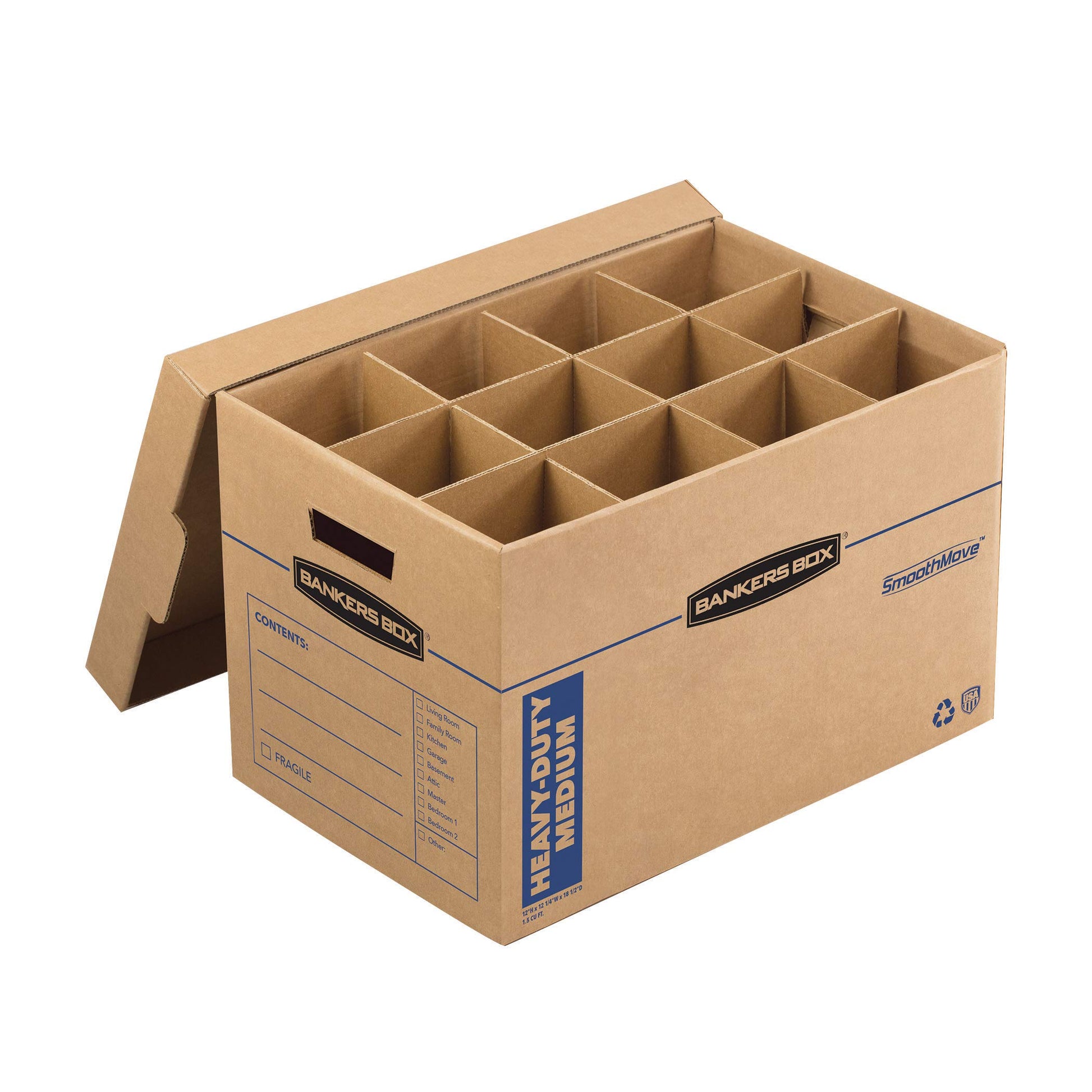 Bankers Box 1-Pack Kitchen Kit Moving Box with Dividers