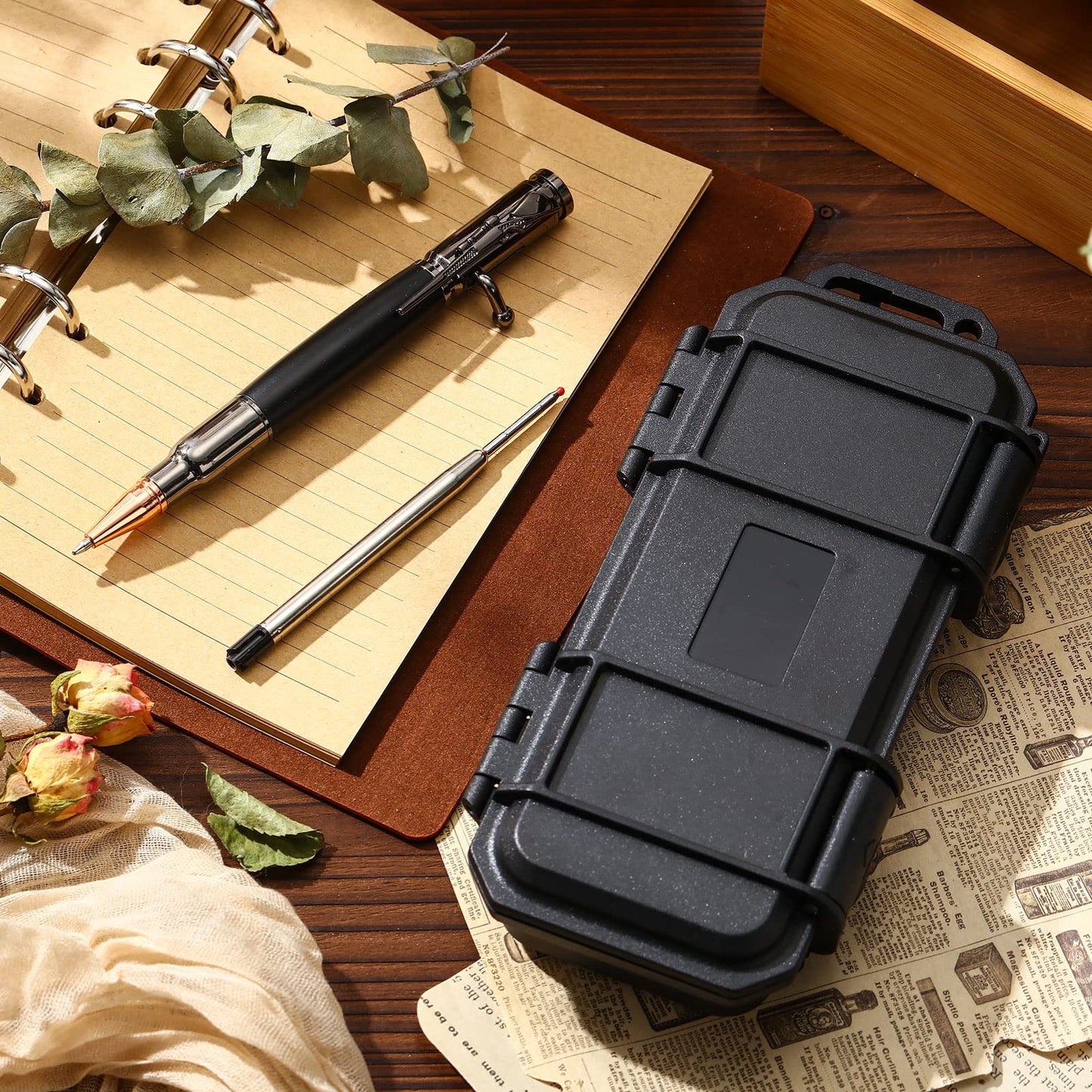 Crtiin Bolt Action Pen Bullet Pen with Gift Box Ballpoint Solid for Gun Lover with Black Ink