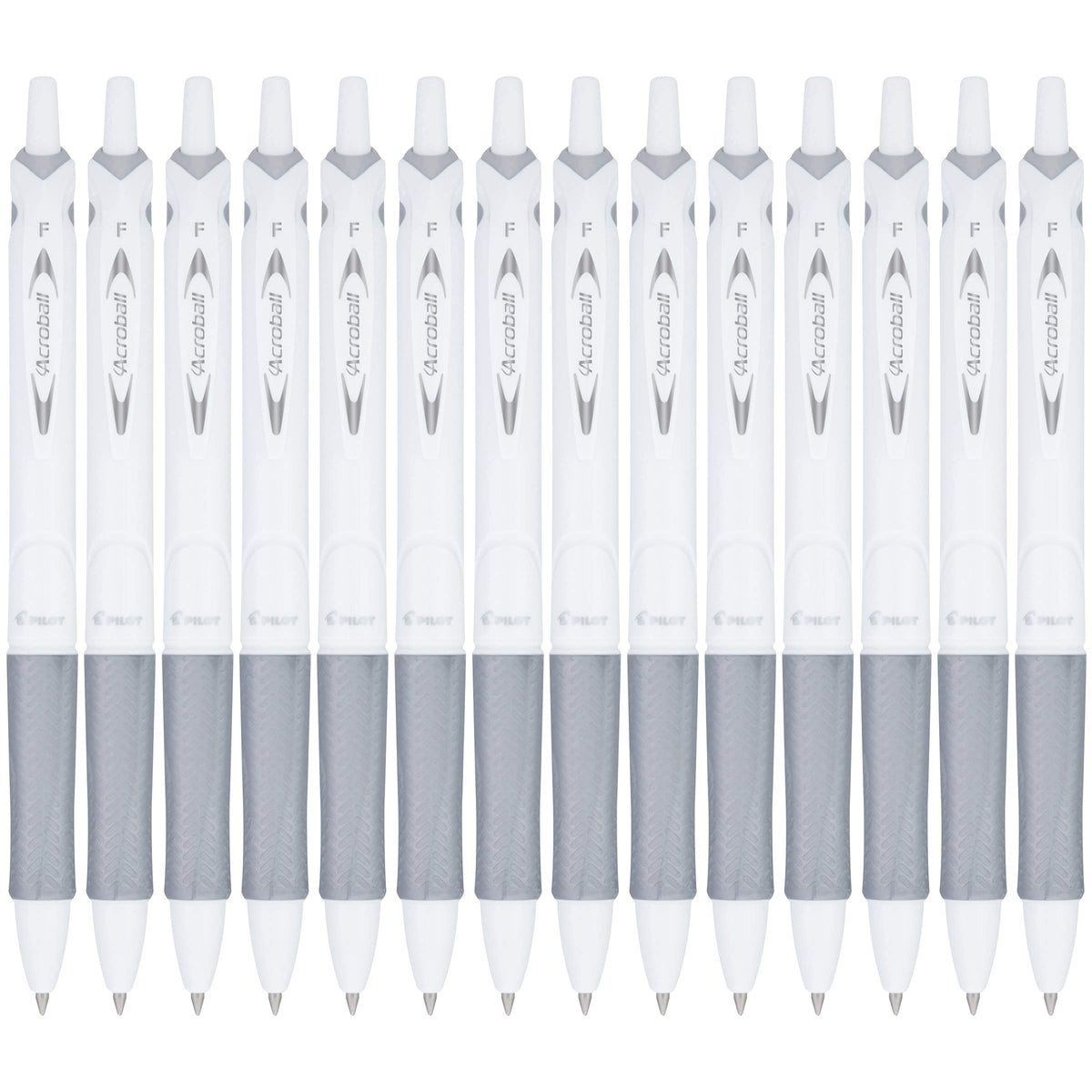 PILOT Acroball PureWhite Advanced Ink Ball Point Pens, 0.7mm, 14-Pack