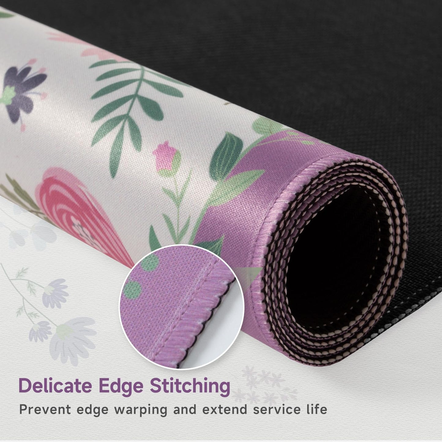HAOCOO Purple Cloud Desk Pad, 35.4" x 15.7" Desktop Matt for Home Desk