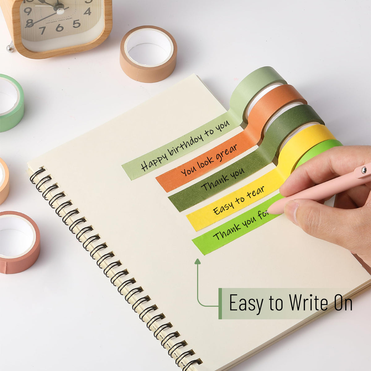 Mr. Pen- Washi Tape Set, 10 Rolls, 5.5 Yards/Roll, Washi Tape for Scrapbook