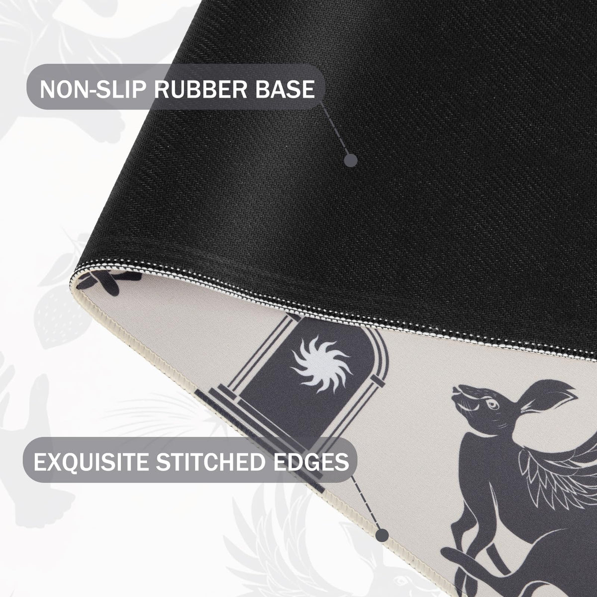 L-SPOUTTO Mystical Desk Mat for Keyboard and Mouse,XXL Gaming Mouse Pad