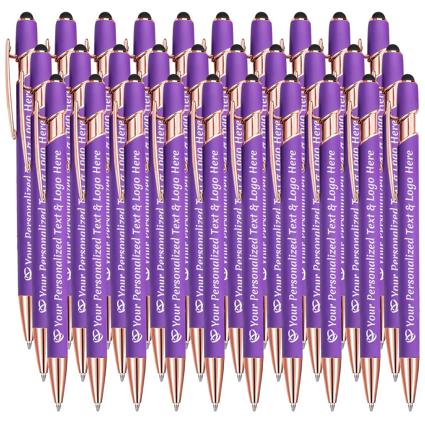 STREADVE Personalized Custom Pens 30 Engraved Writing Pen with Name Logo, Customized Promotional