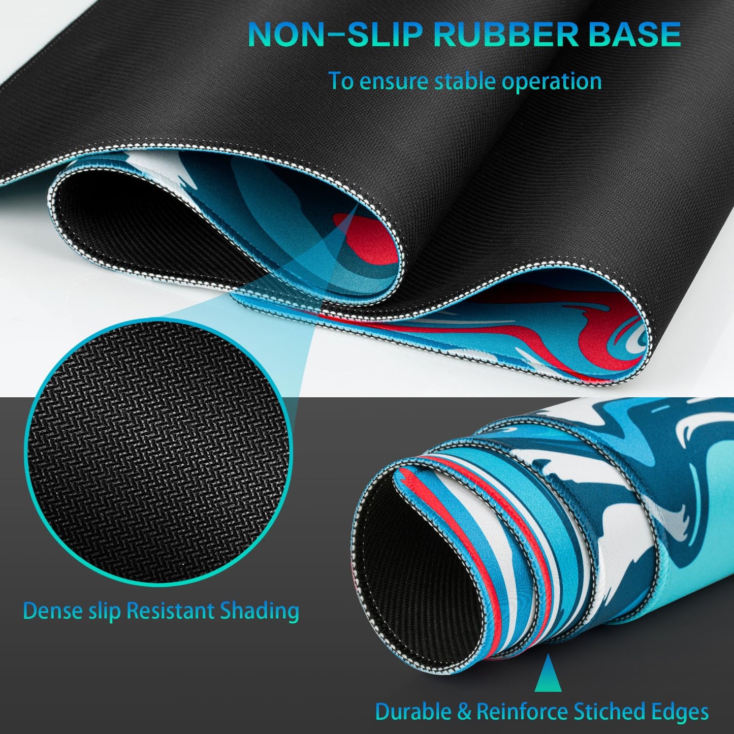 Canjoy Gaming Mouse Pad, 35.4x15.7inch Fluid Large Mouse Pads for Desk