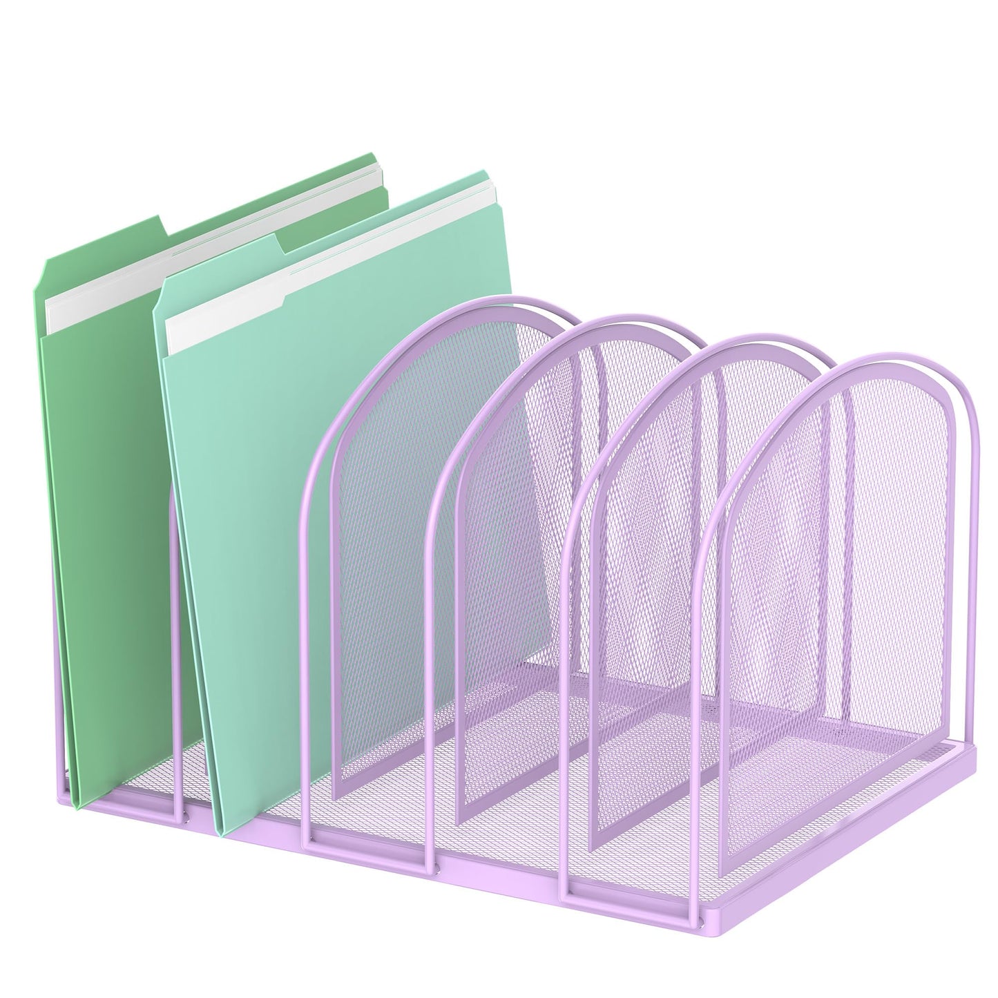 SUPEASY File Organizer 5-Section Mesh Desk Organizer, Upright File Organizer Desktop Organizer File