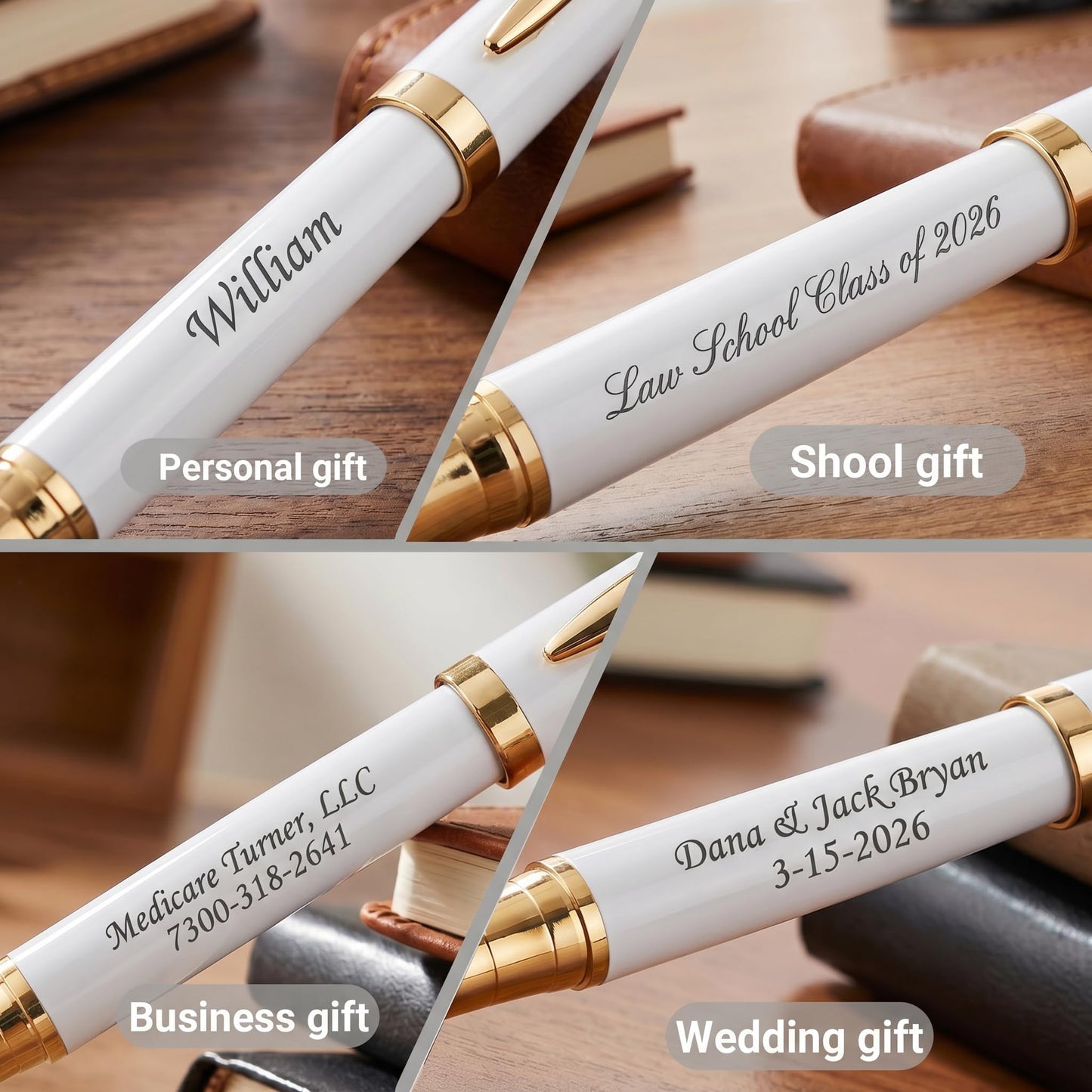 Ancolo Custom Gift Pen Set Rollerball Pen– Luxury Writing Pens For Men Or Women. Nice Pen Gift Set