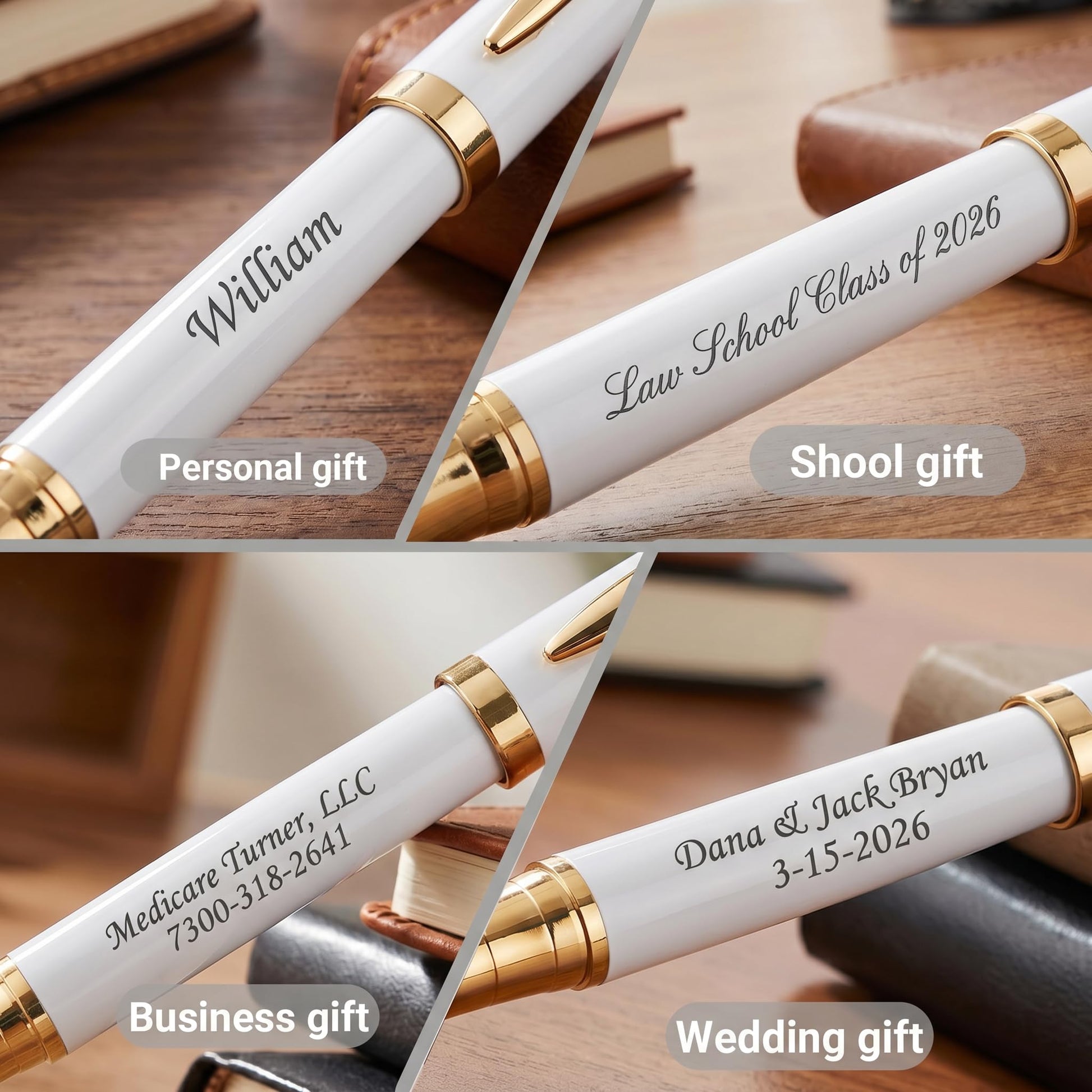 Ancolo Custom Gift Pen Set Rollerball Pen– Luxury Writing Pens For Men Or Women. Nice Pen Gift Set