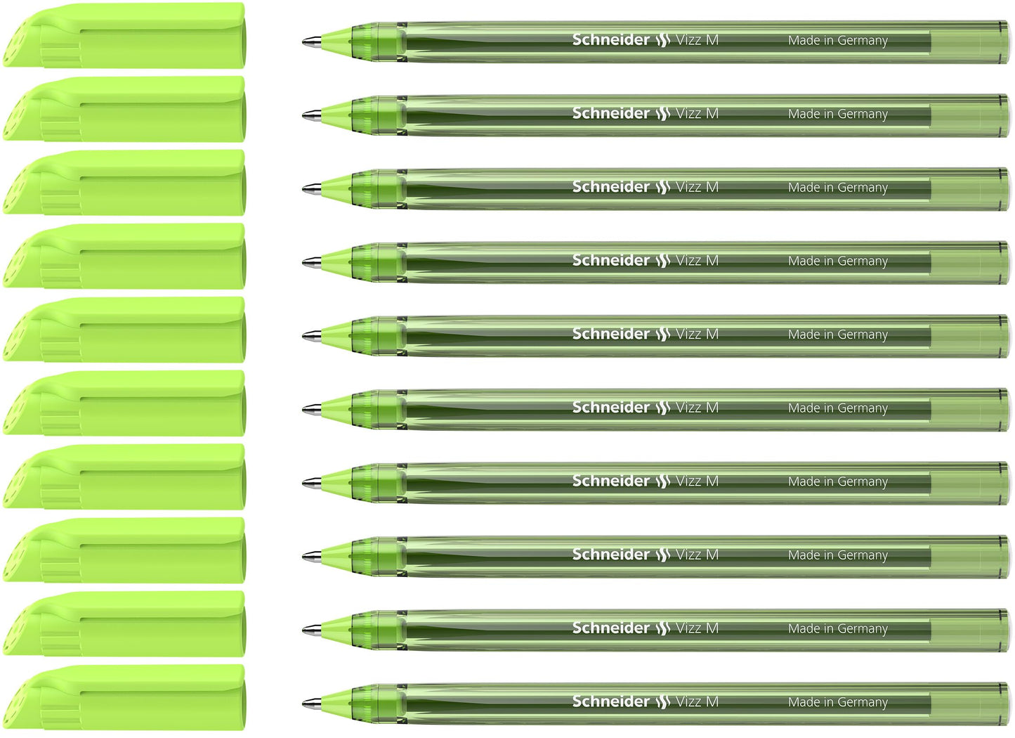Schneider Vizz 102211 Ballpoint Pen for Easy and Quick Writing - Colour Ink Barrel - Medium Line