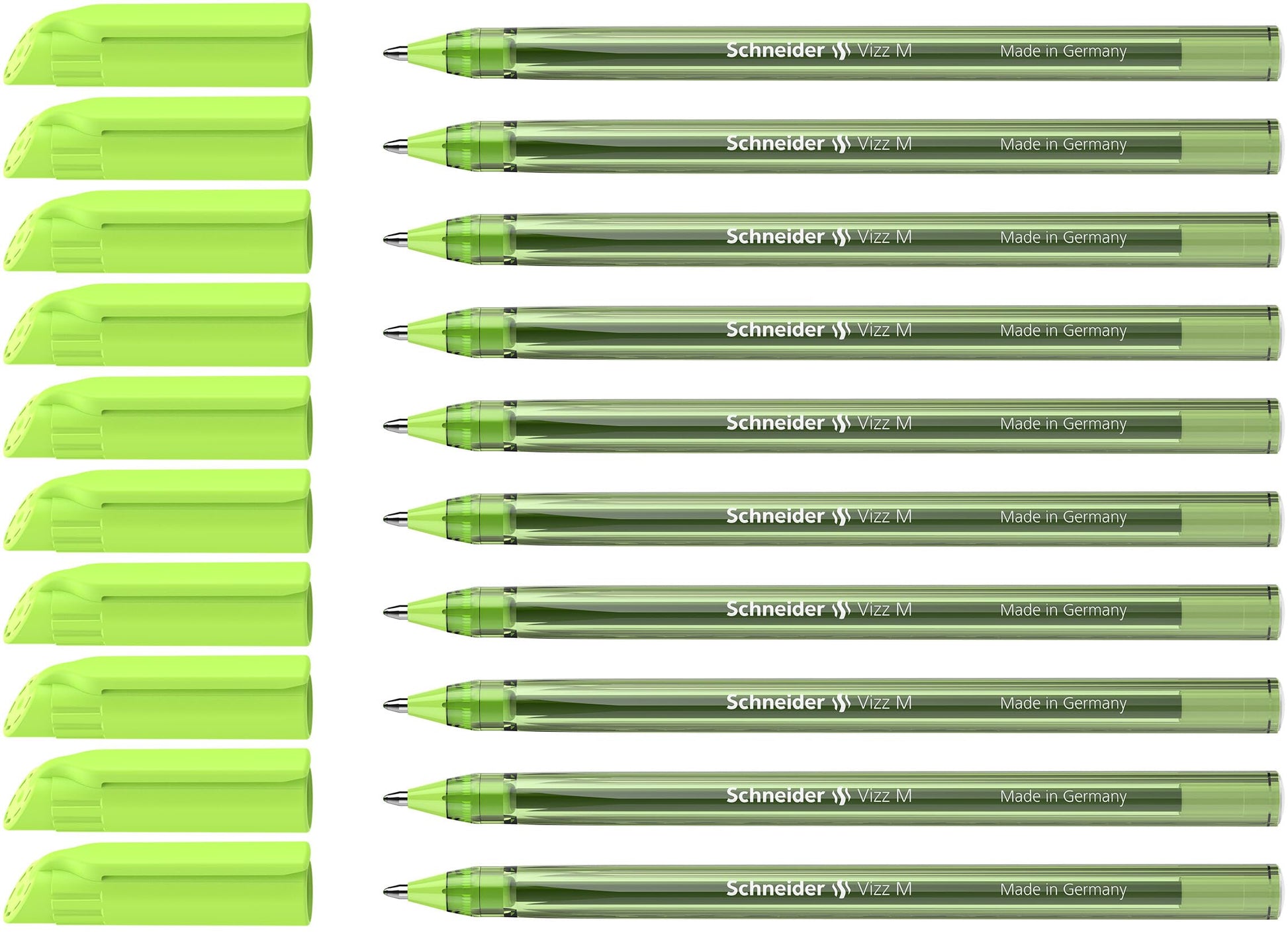 Schneider Vizz 102211 Ballpoint Pen for Easy and Quick Writing - Colour Ink Barrel - Medium Line