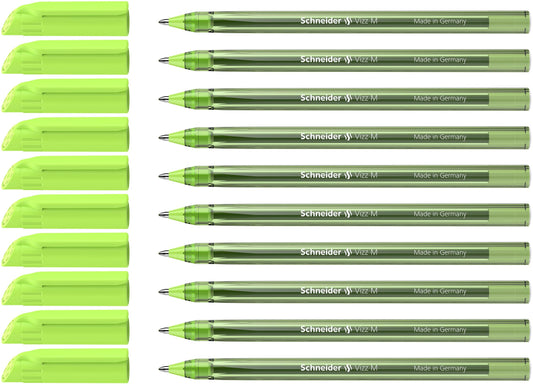 Schneider Vizz 102211 Ballpoint Pen for Easy and Quick Writing - Colour Ink Barrel - Medium Line
