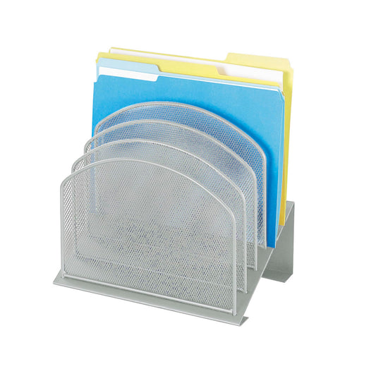 Safco Onyx Desk Organizer with 5 Vertical Sections, File Organizer for Home, Office, Classroom &