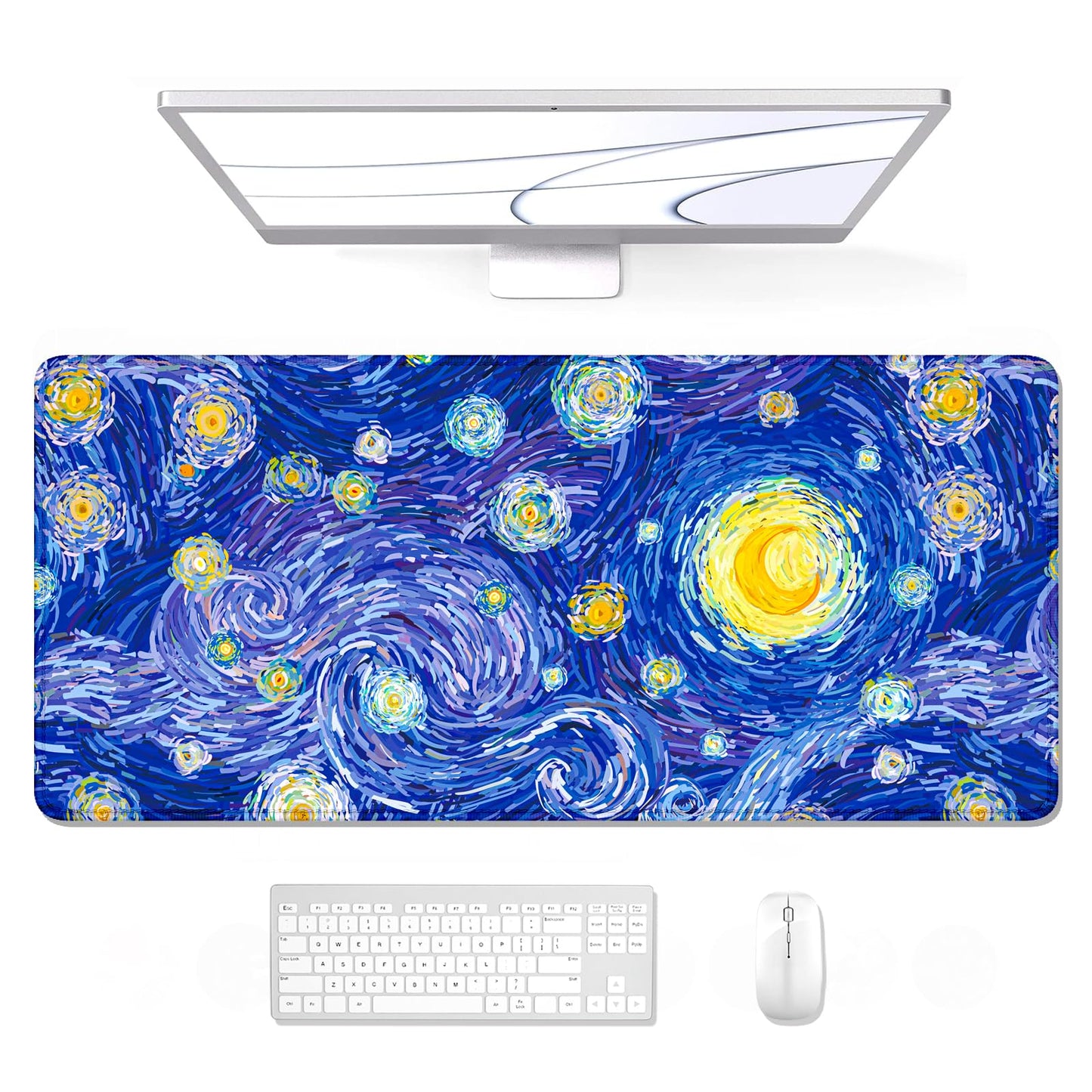 Auhoahsil Desk Mouse Pad, Large Gaming Mousepad, XXL Desk Pad, Extended Long Superior Micro-Weave