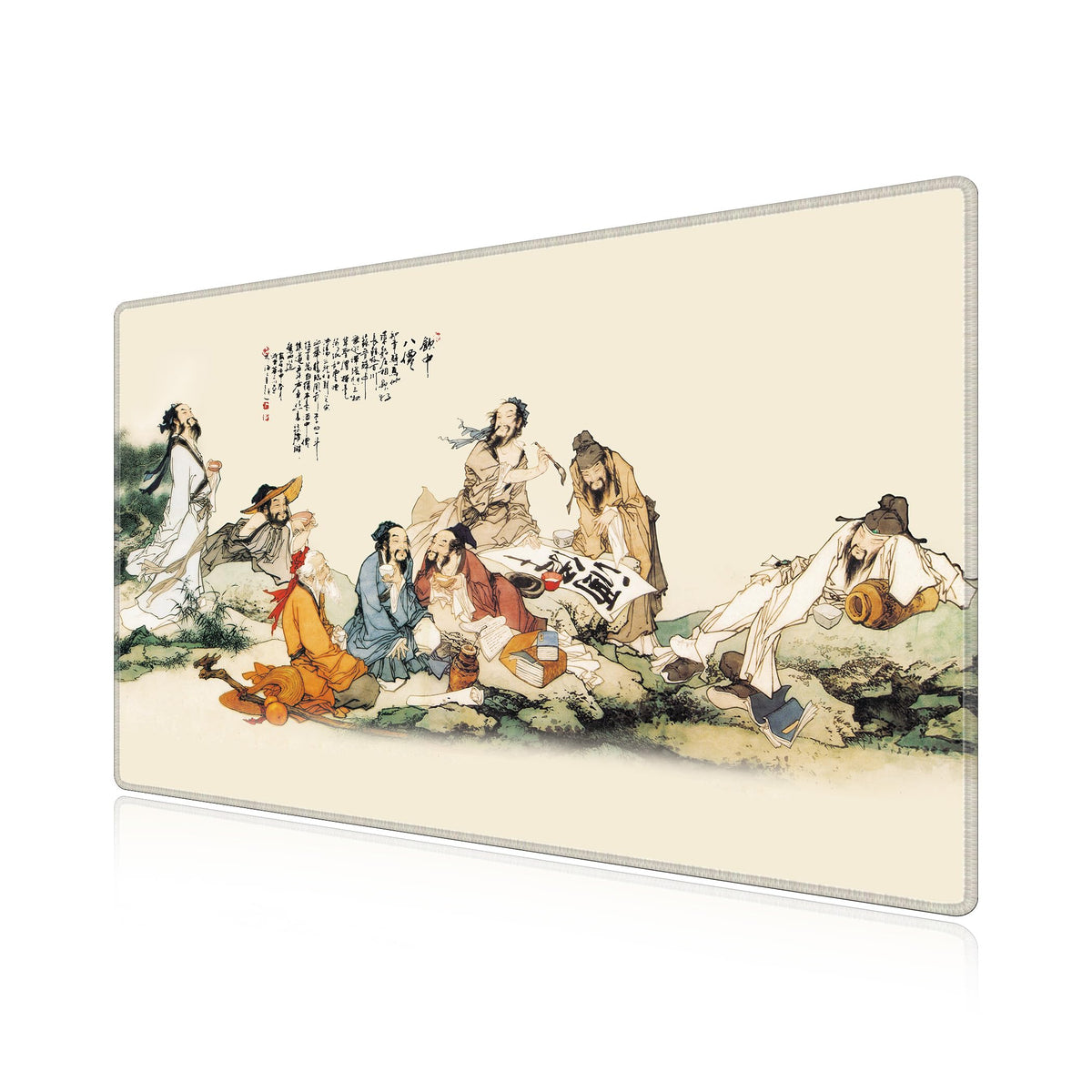 LL-COEUR XXL Landscape Gaming Mouse Pad Computer Keyboard Mat Office Desk Pad (Eight Immortals