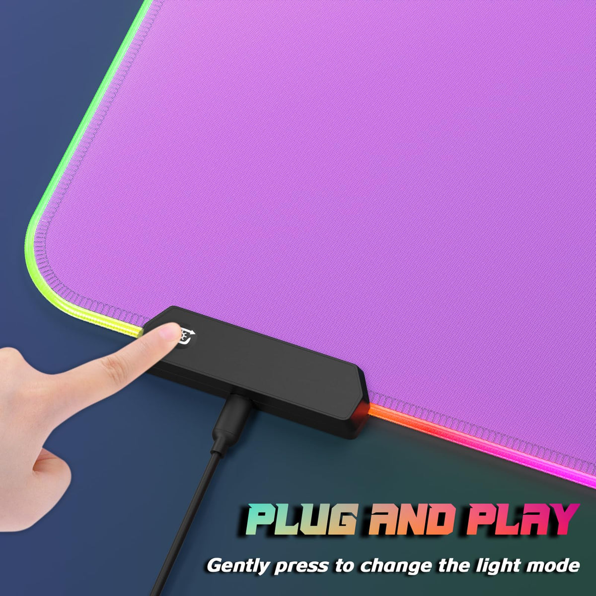 ITNRSIIET RGB Gaming Mouse Pad, Full Desk XL Extended Large Gaming Mousepad, 12 Lighting Modes 30%