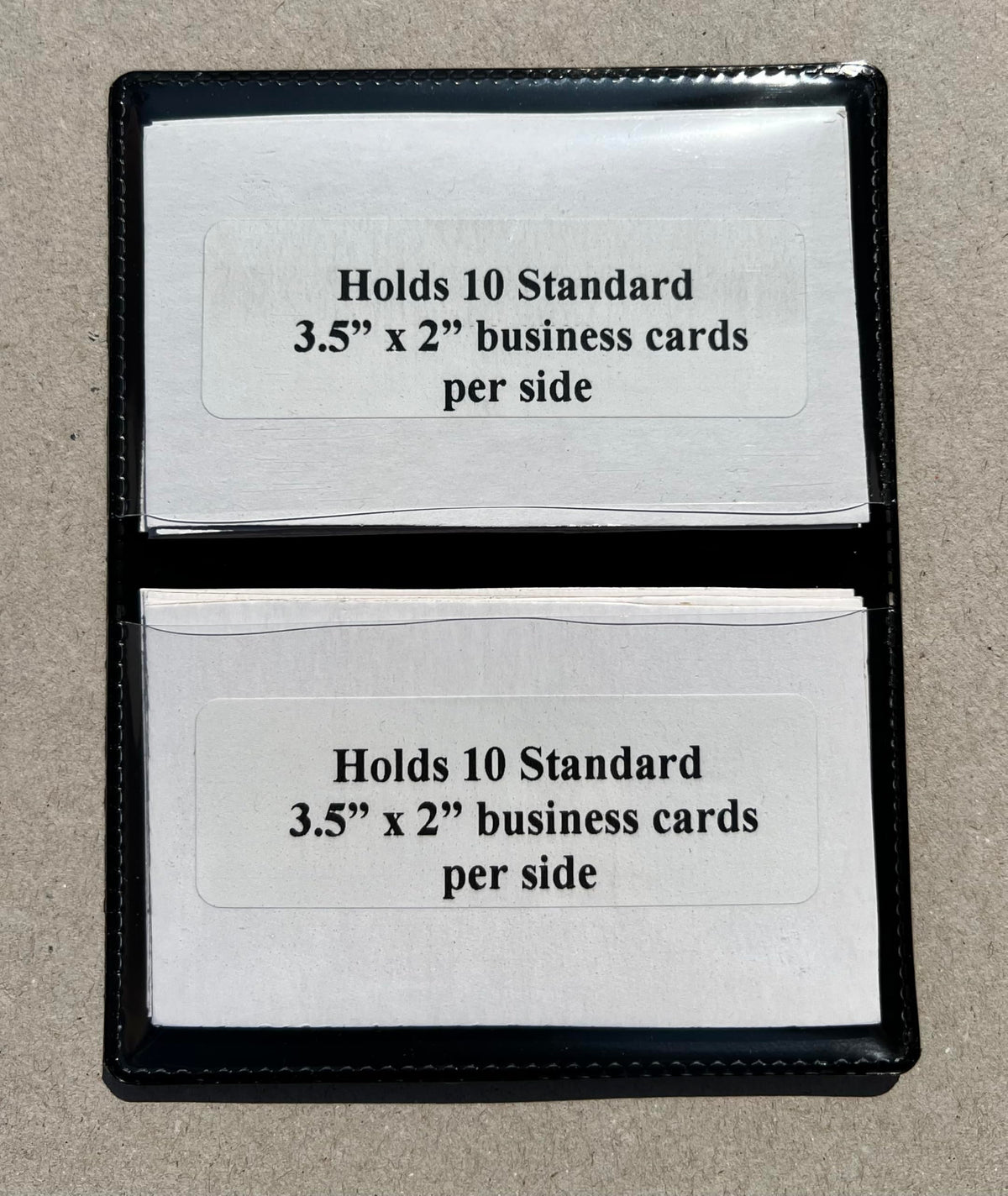 StoreSMART Black Folding Business Card Holders - 25 Pack - Polypropylene Plastic (RPP2915BK25)