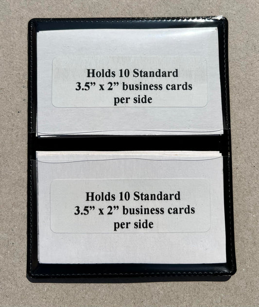 StoreSMART Black Folding Business Card Holders - 25 Pack - Polypropylene Plastic (RPP2915BK25)