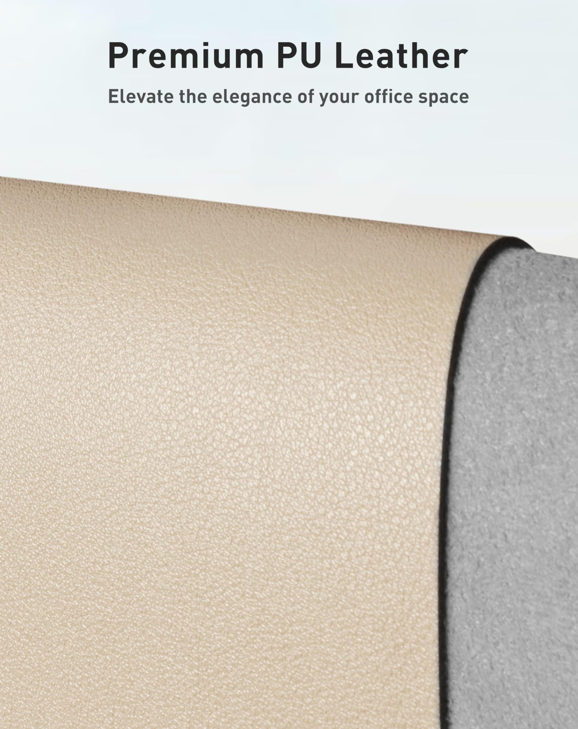 Aothia Faux Leather Desk Mat - Large Mouse Pad, Non-Slip PU Leather Blotter, Waterproof Writing