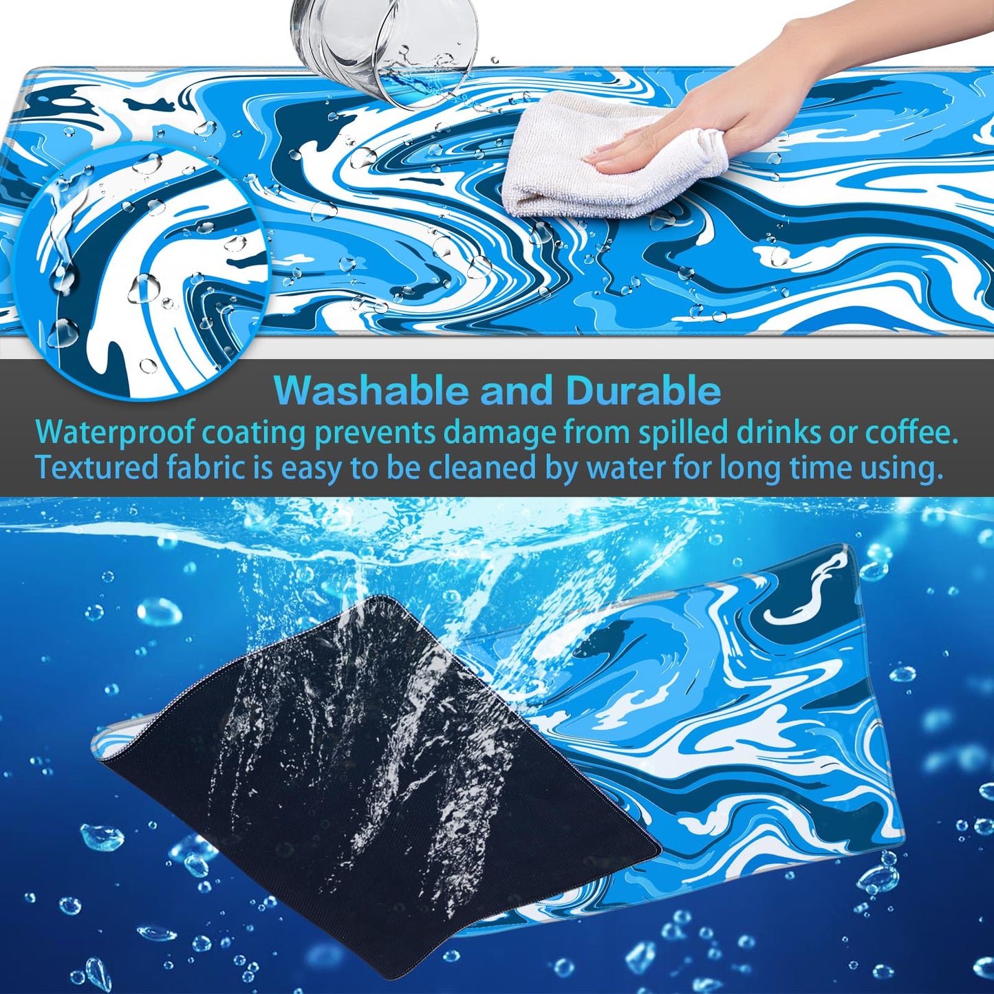 Canjoy Gaming Mouse Pad, 31.5x15.7inch Fluid Large Mouse Pads for Desk