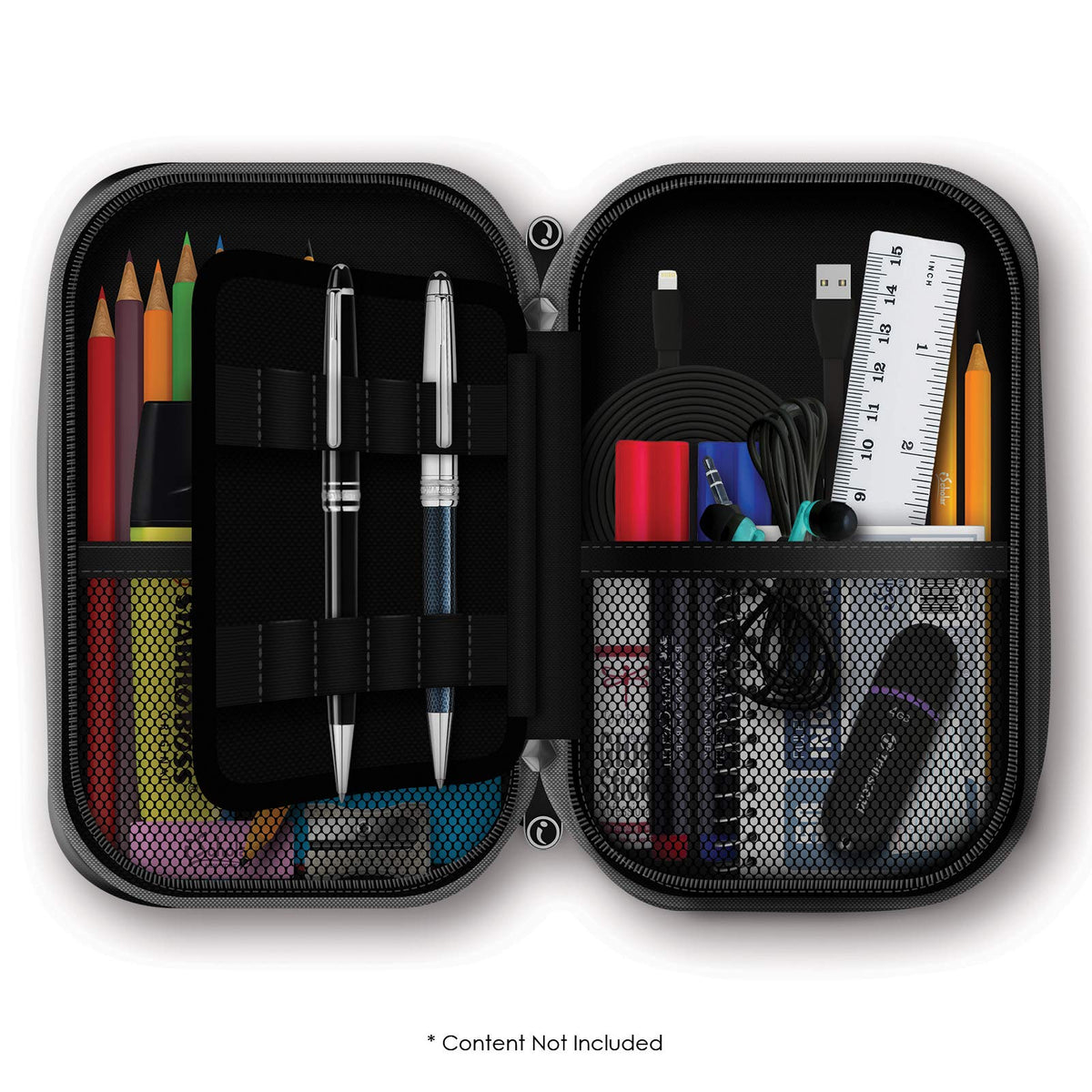 iScholar iQ+ 2 Pocket Expanding Binder Pouch with Pen Holder, Teal (55030-TL)