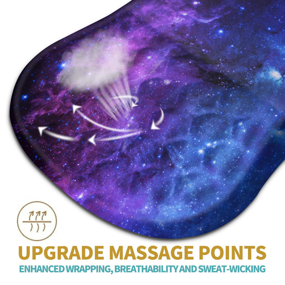 Hokafenle Ergonomic Mouse Pad Wrist Support with Massage Design, Wrist Rest Pain Relief Mousepad