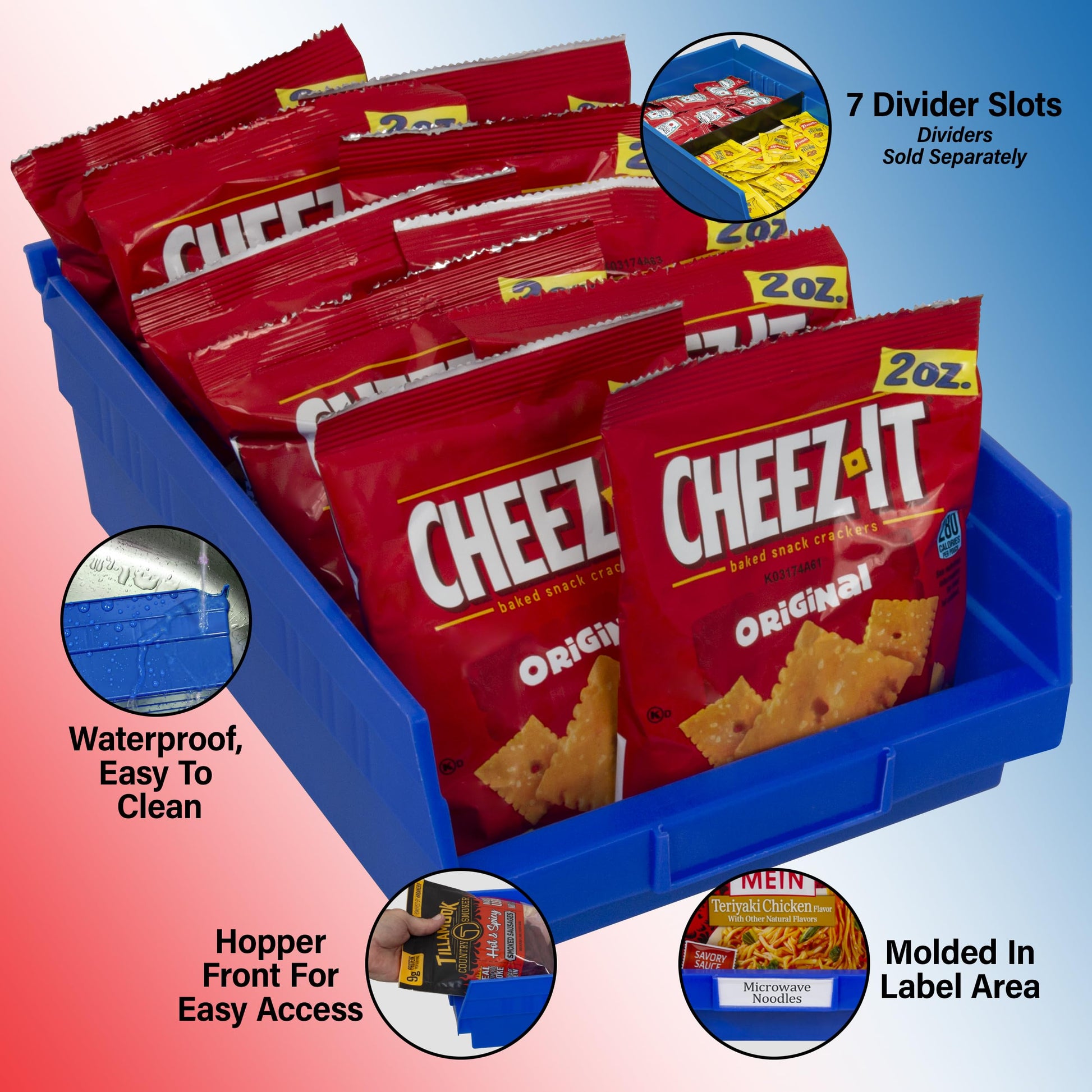 Akro-Mils 30150 Heavy Duty Plastic Shelf Bins, 12"x 8"x 4", Red, 12-Pack