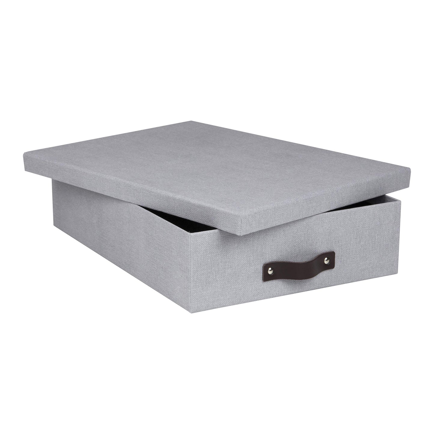 Bigso Oskar Canvas Fiberboard Document Letter Box - File Organizer Box for Important Paperwork