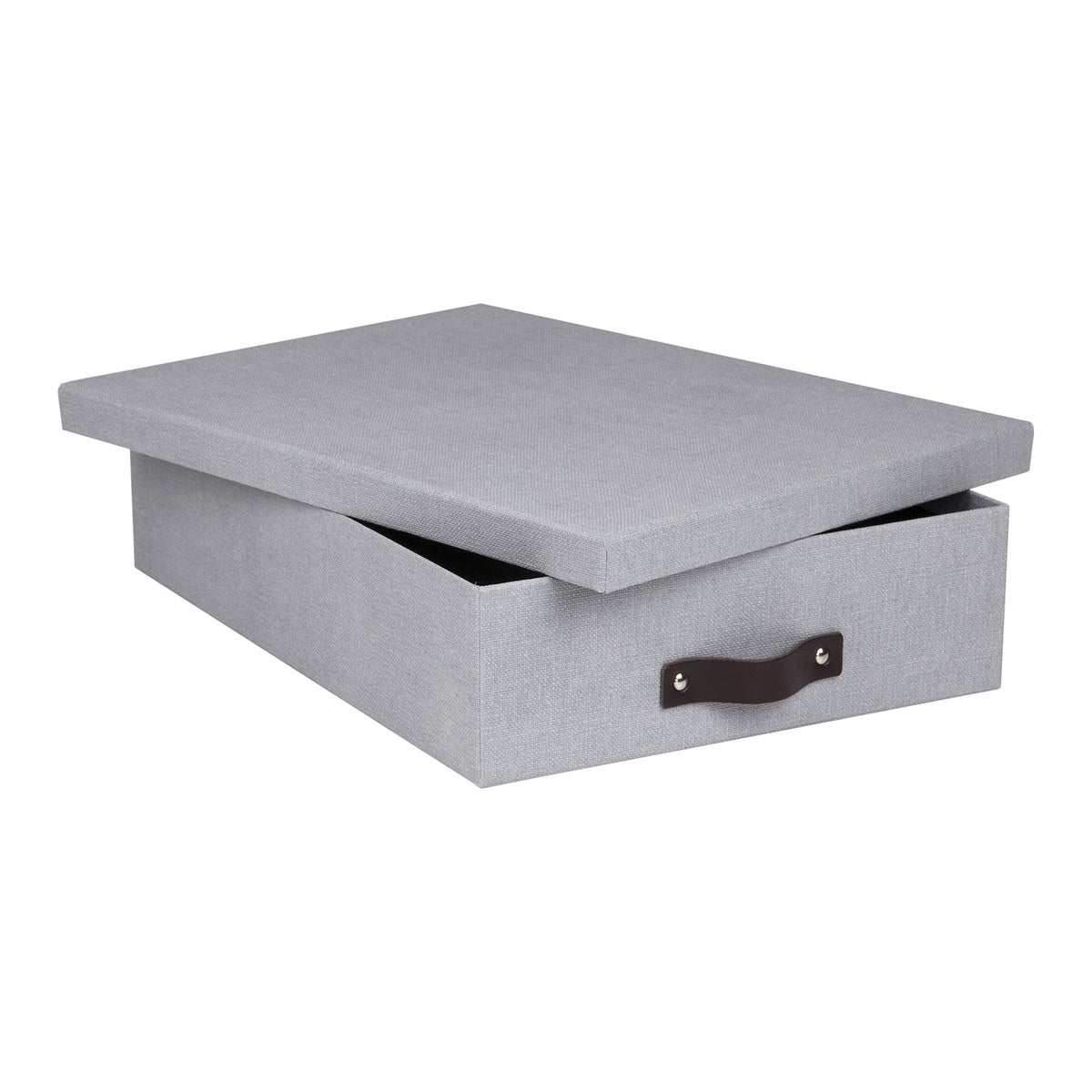 Bigso Oskar Canvas Fiberboard Document Letter Box - File Organizer Box for Important Paperwork