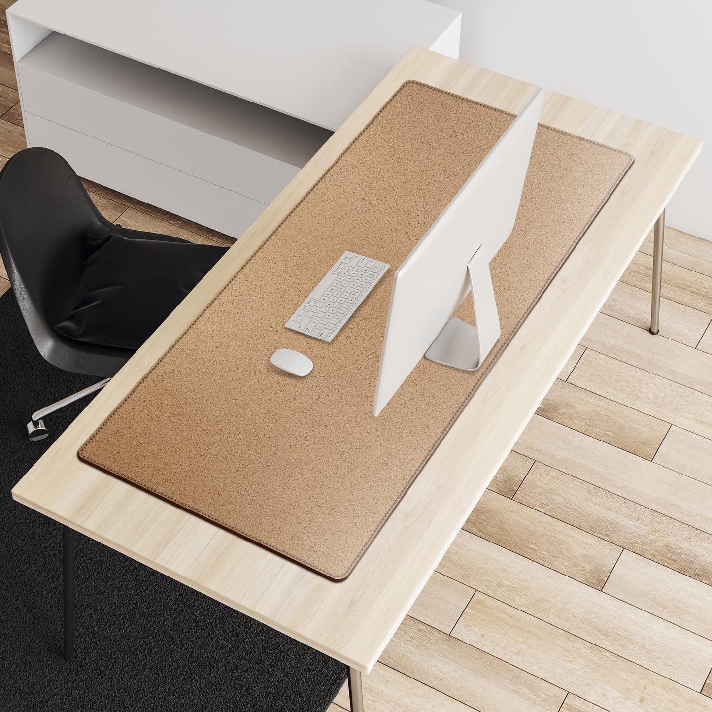 Vyaaa Leather Desk Pad, 40“ x 24” XXL Large Desk Mat, Large Mouse Pad on Top of Desks for Computer