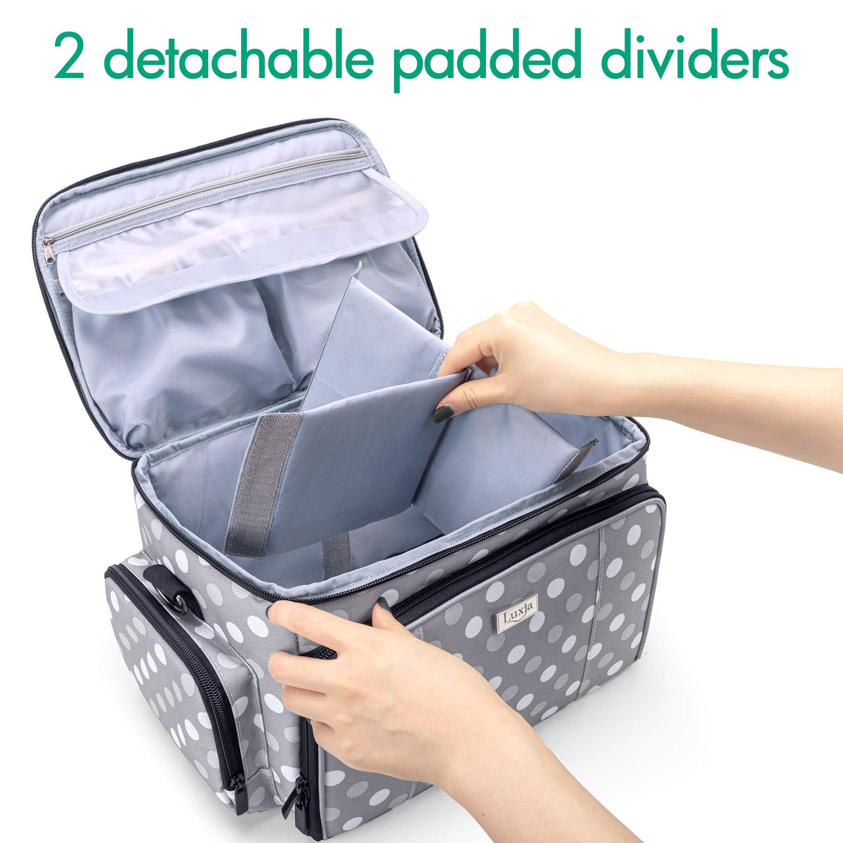 LUXJA Carrying Case Compatible with Cricut Joy&Easy Press Mini, Polka Dots
