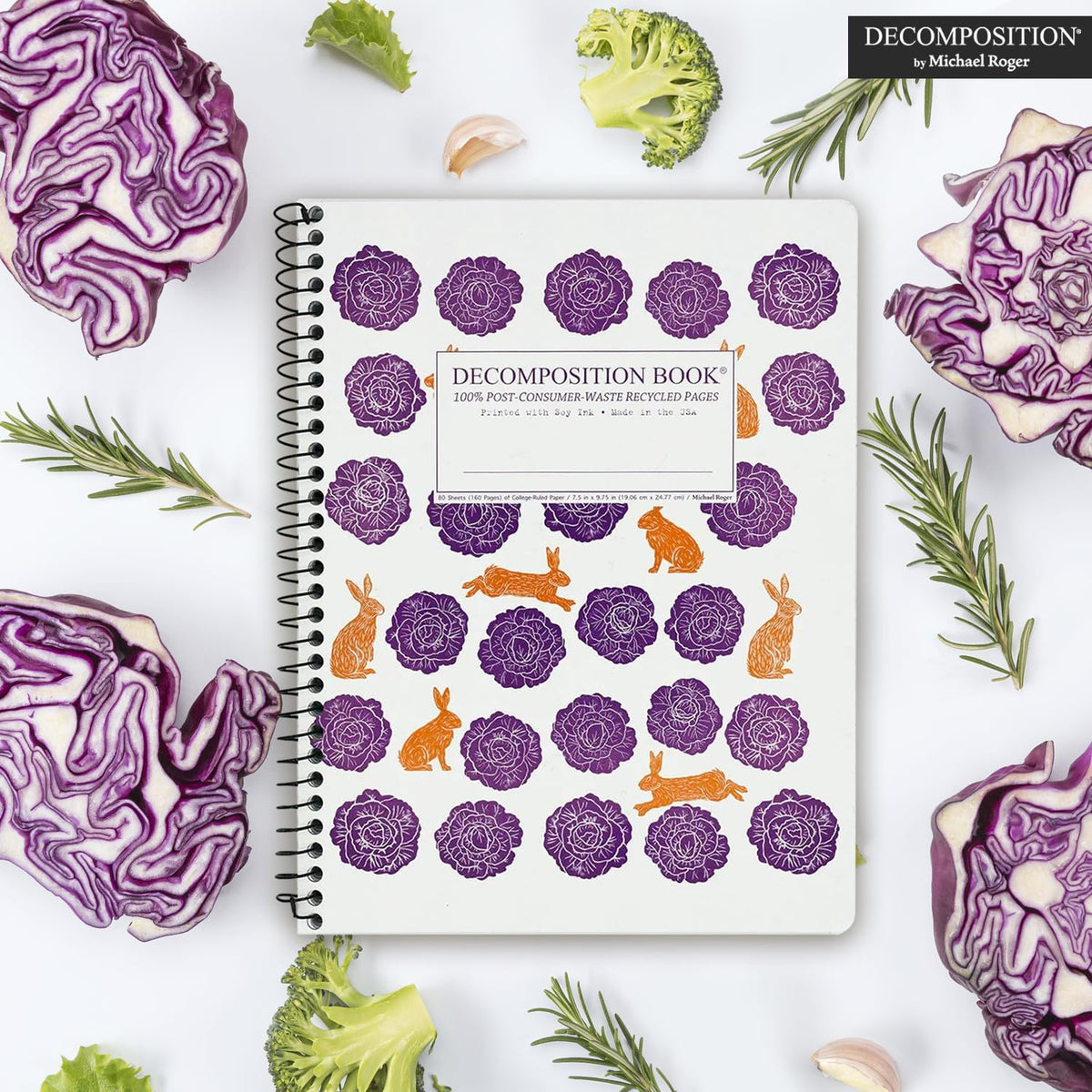 Decomposition Cabbage Patch College Ruled Spiral Notebooks – 9.75 x 7.5 Journal with 160 Lined