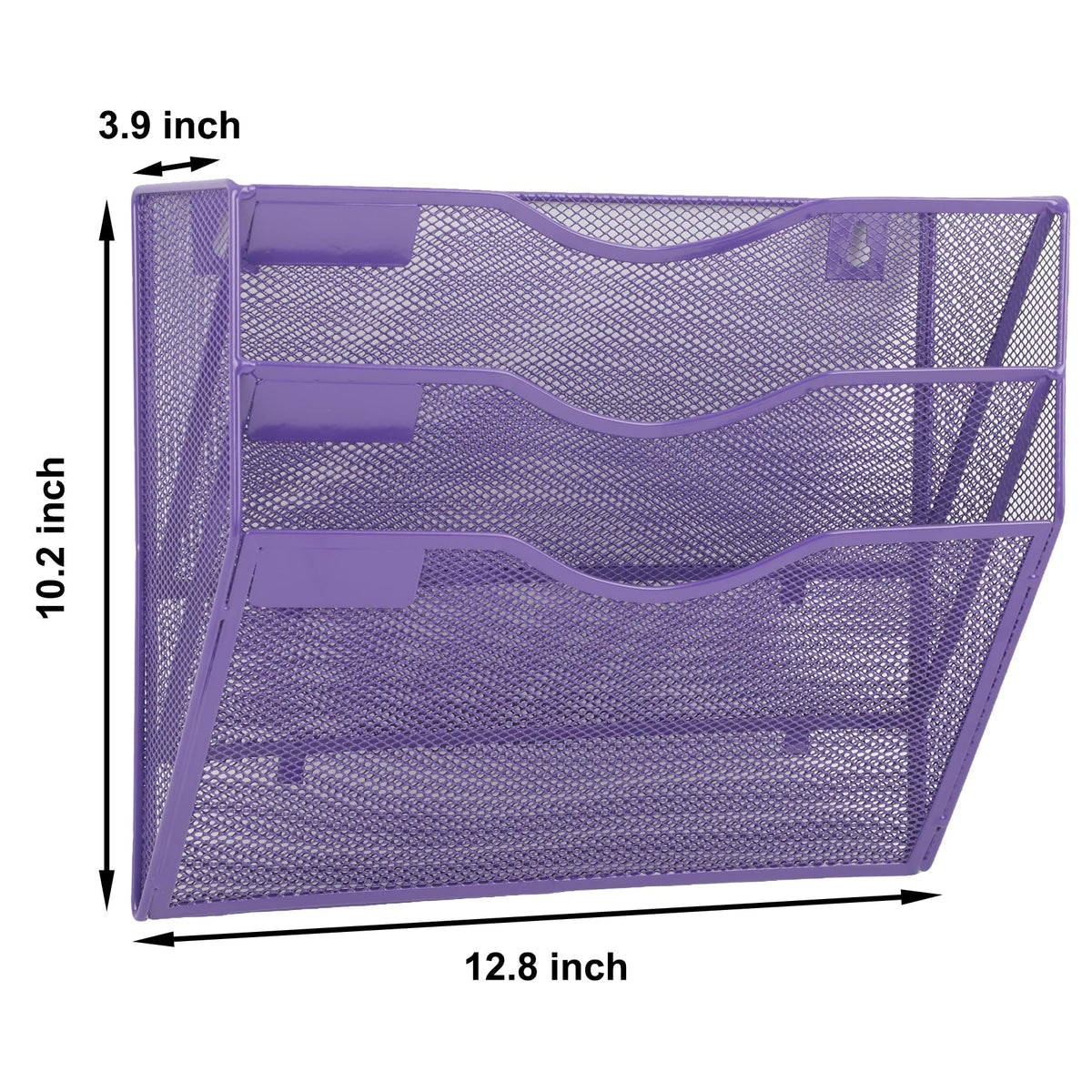 EASEPRES 3 Pocket Mesh Hanging Wall File Organizer, Wall Mounted Mail Paper Document Folder Holder