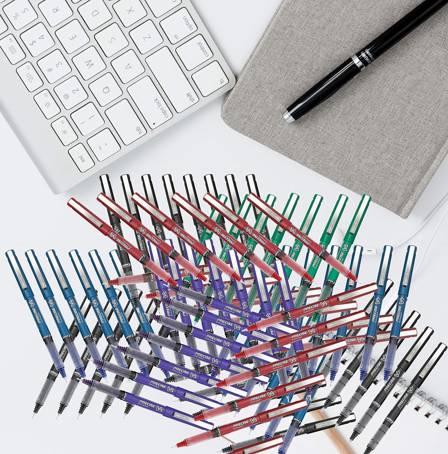 Advantage Gifts Precise V7 Stick Rolling Ball Pens, Fine Point (.7mm), Assorted Colors Black/Blue