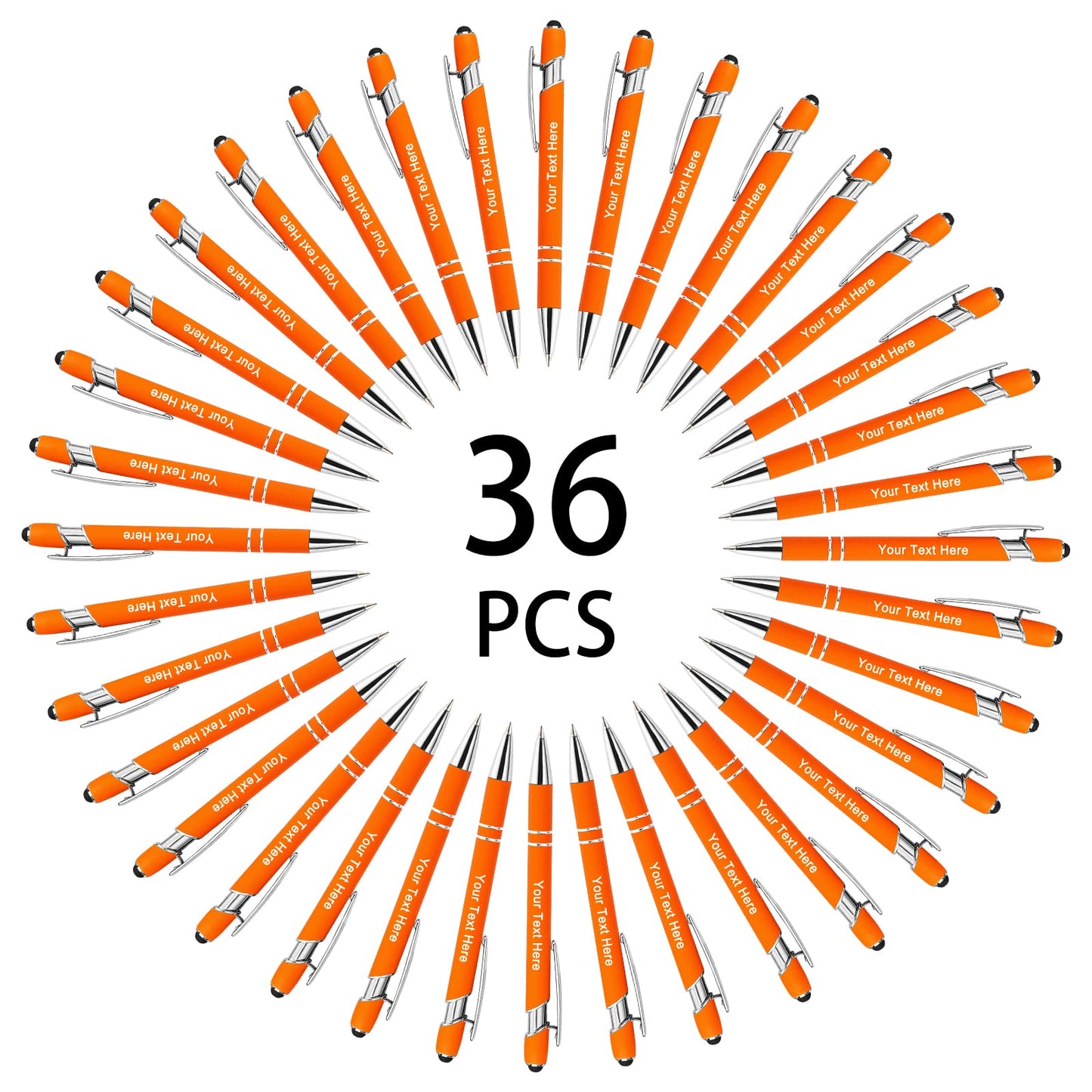 Hapelf Up to 500 Bulk Personalized Pens Custom Engraved Ballpoint Pen with Stylus Tip Retractable