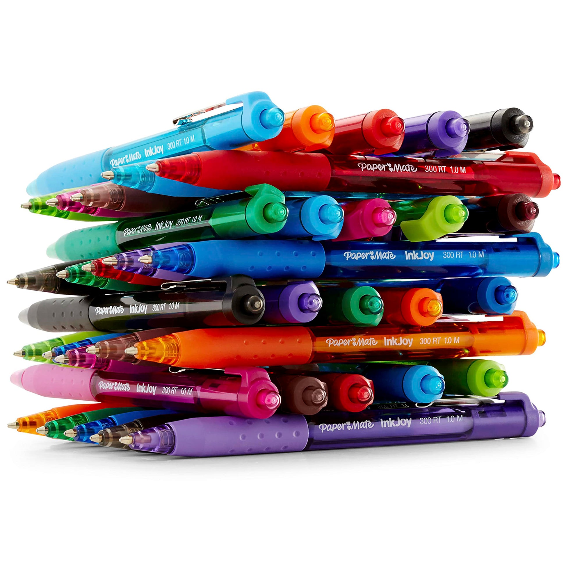 Paper Mate InkJoy 300RT Retractable Ballpoint Pens, Medium Point (1.0mm), 24 Count - Colorful