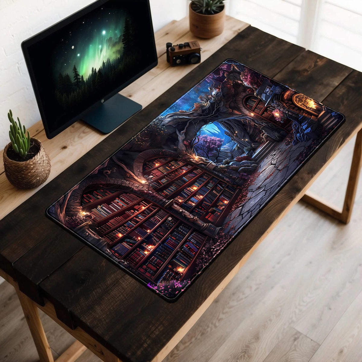 Enchanted Mystic Archive Library Desk Mat Large Mouse Pad Aesthetic Keyboard Pad Extended Gaming