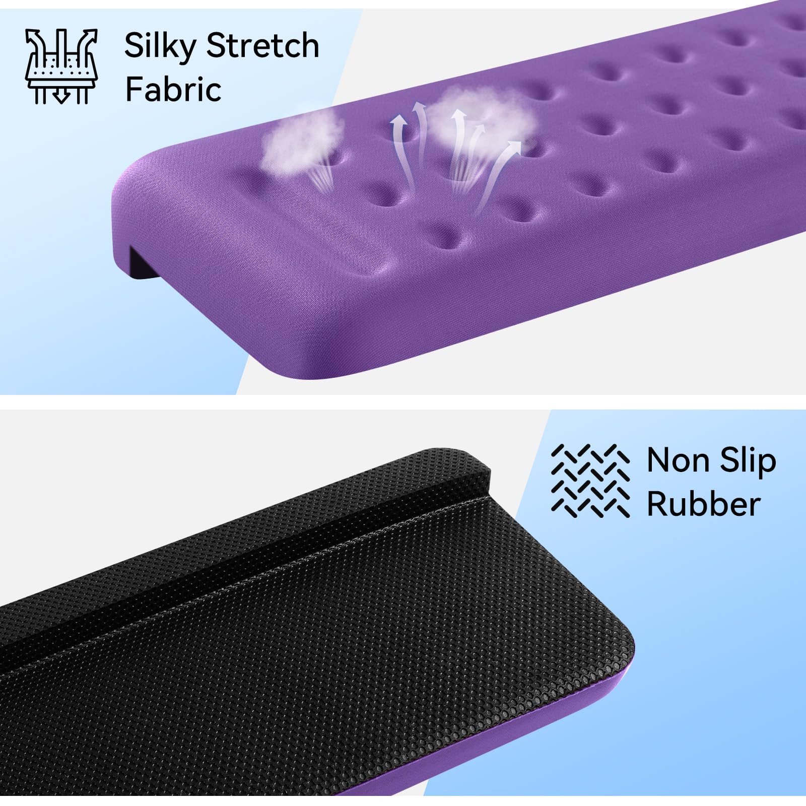 Sushret L-Shaped Desk Elbow Pad for Desk, 2-Pack Elbow Rest, Purple