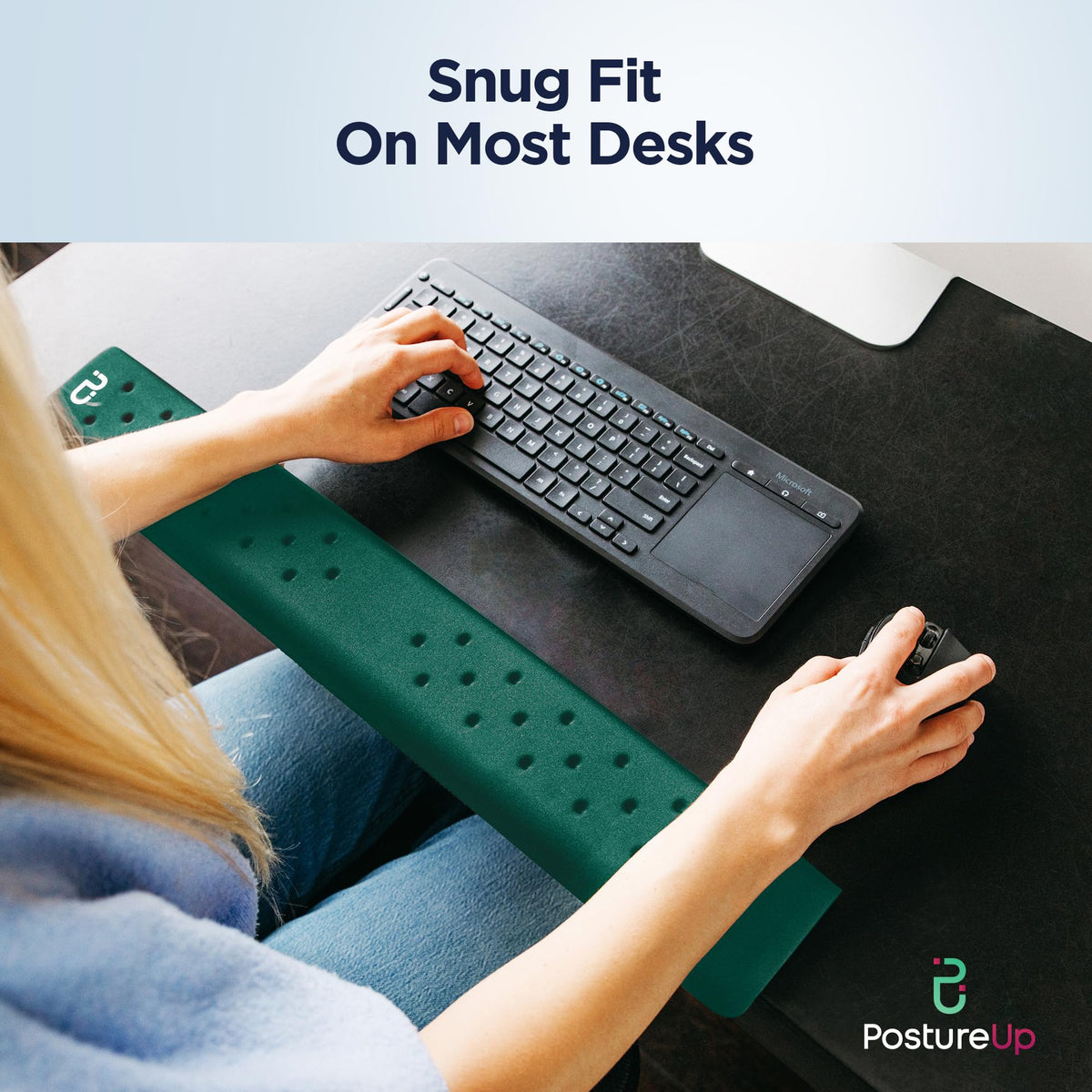 EdgeRest PostureUp L-Shaped Desk Long Wrist Rest Elbow, Forearm & Wrist Comfort Support for Table