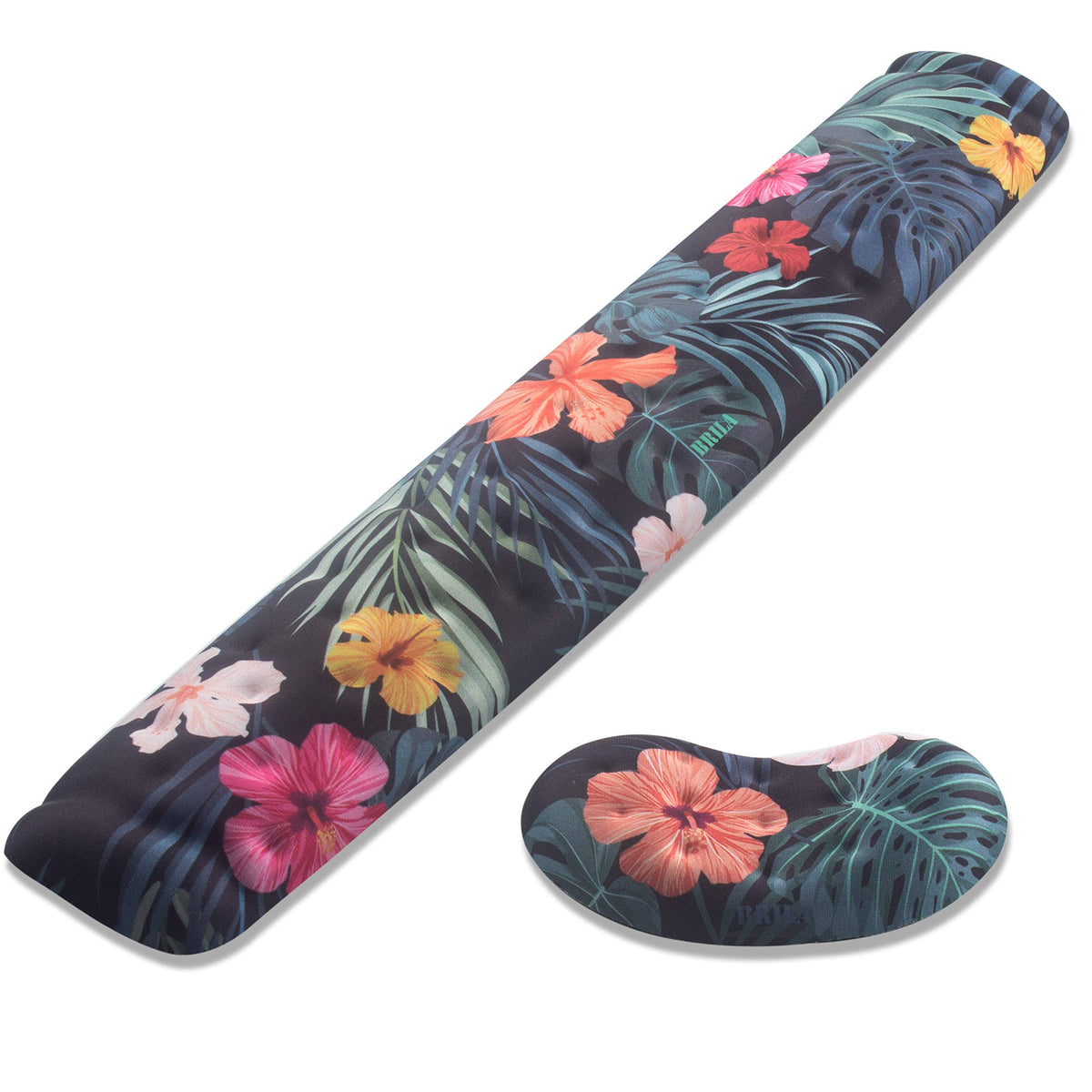 BRILA Memory Foam Mouse & Keyboard Wrist Rest Support Pad Cushion Set for Computer, Laptop, Office