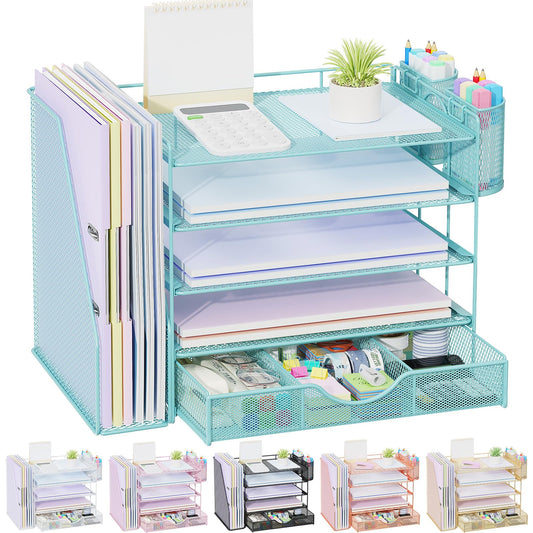 gianotter 5-Tier Desk Organizer with Drawers and File Holders