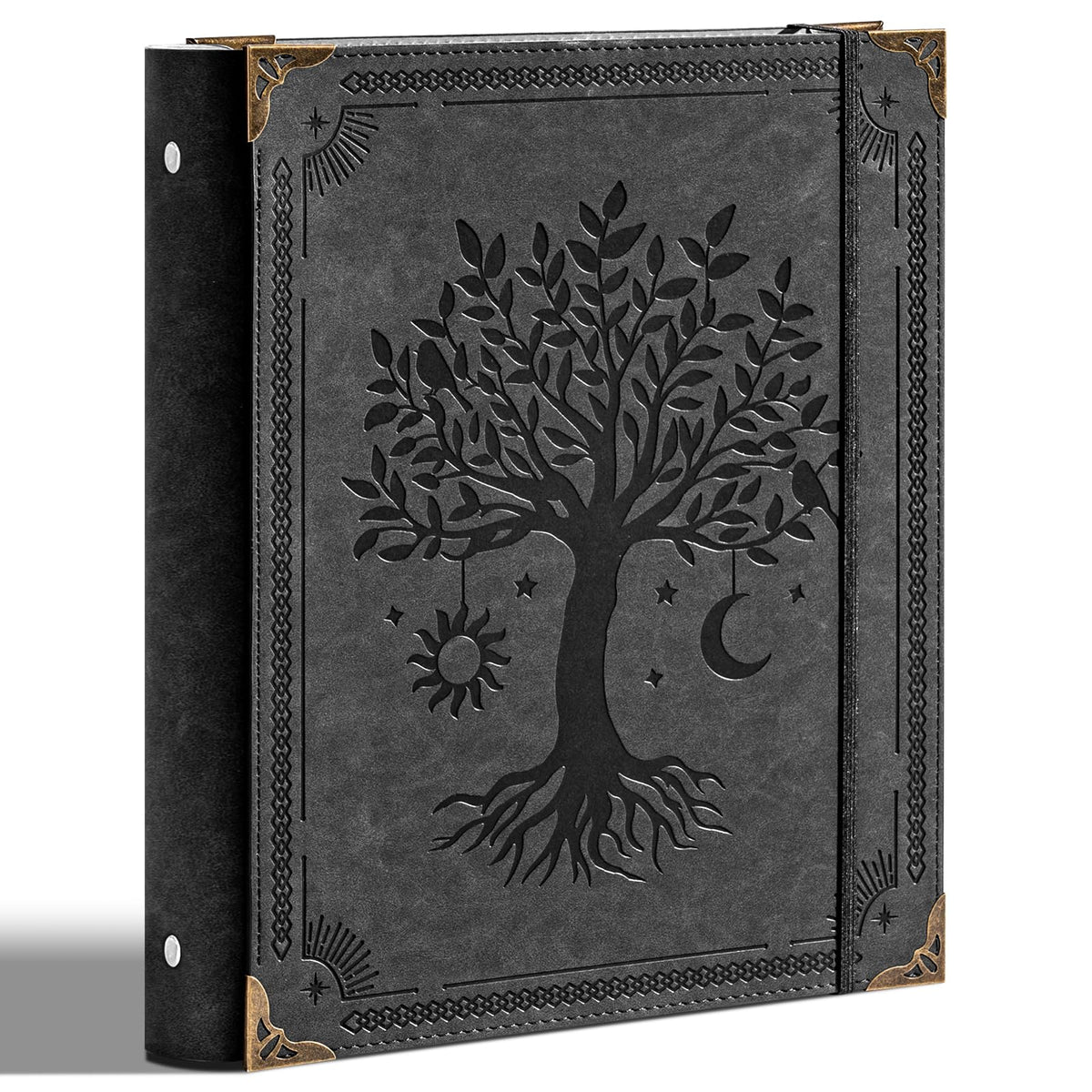 Ovesmusl PU Leather 3 Ring Binder 1.5 Inch Fits 8.5"x11" Letter Size Paper