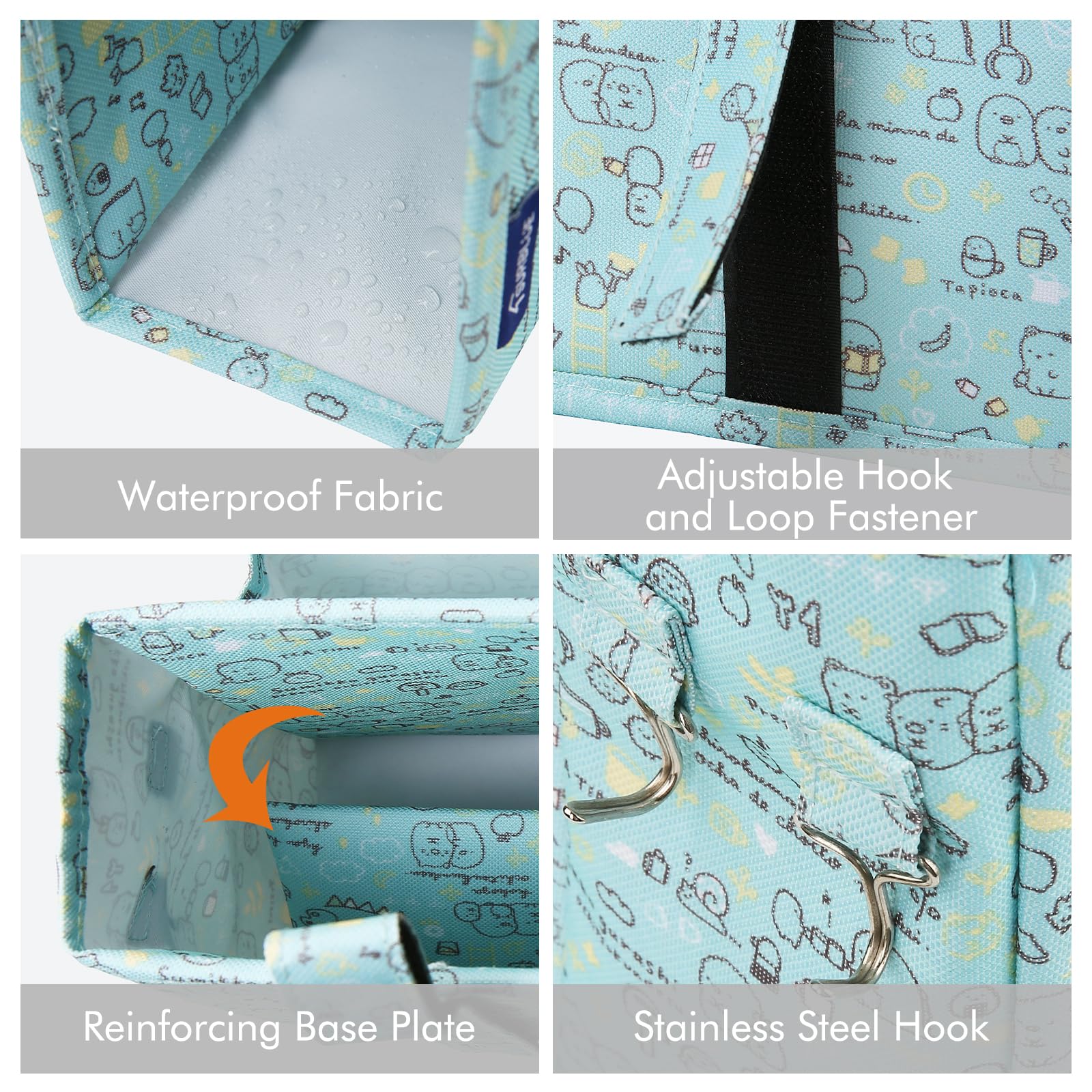 Surblue Bedside Caddy Hanging Bed Organizer Storage Bag Pocket for Bunk and Hospital Beds, College