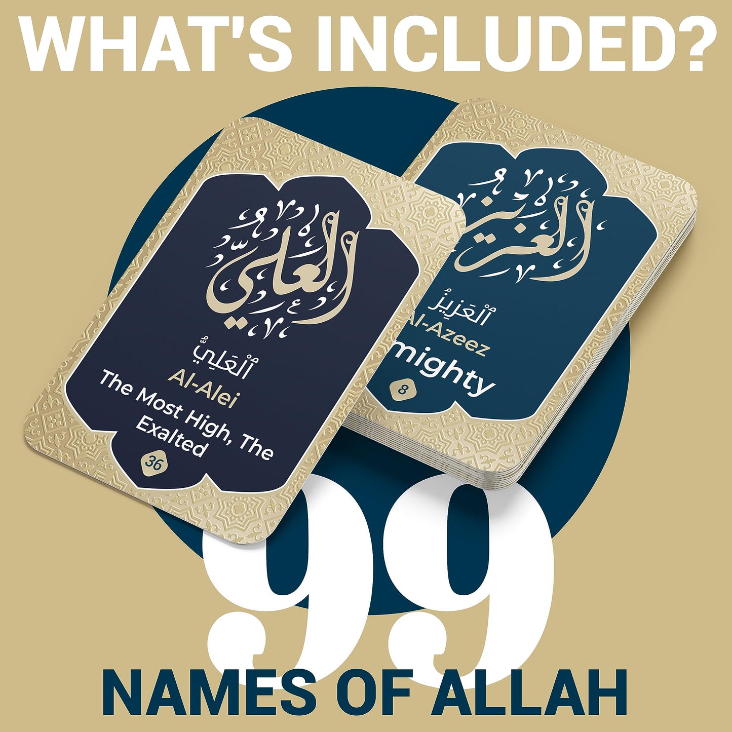 99 Names of Allah Flash Cards – Arabic English Meanings & Quran Verses