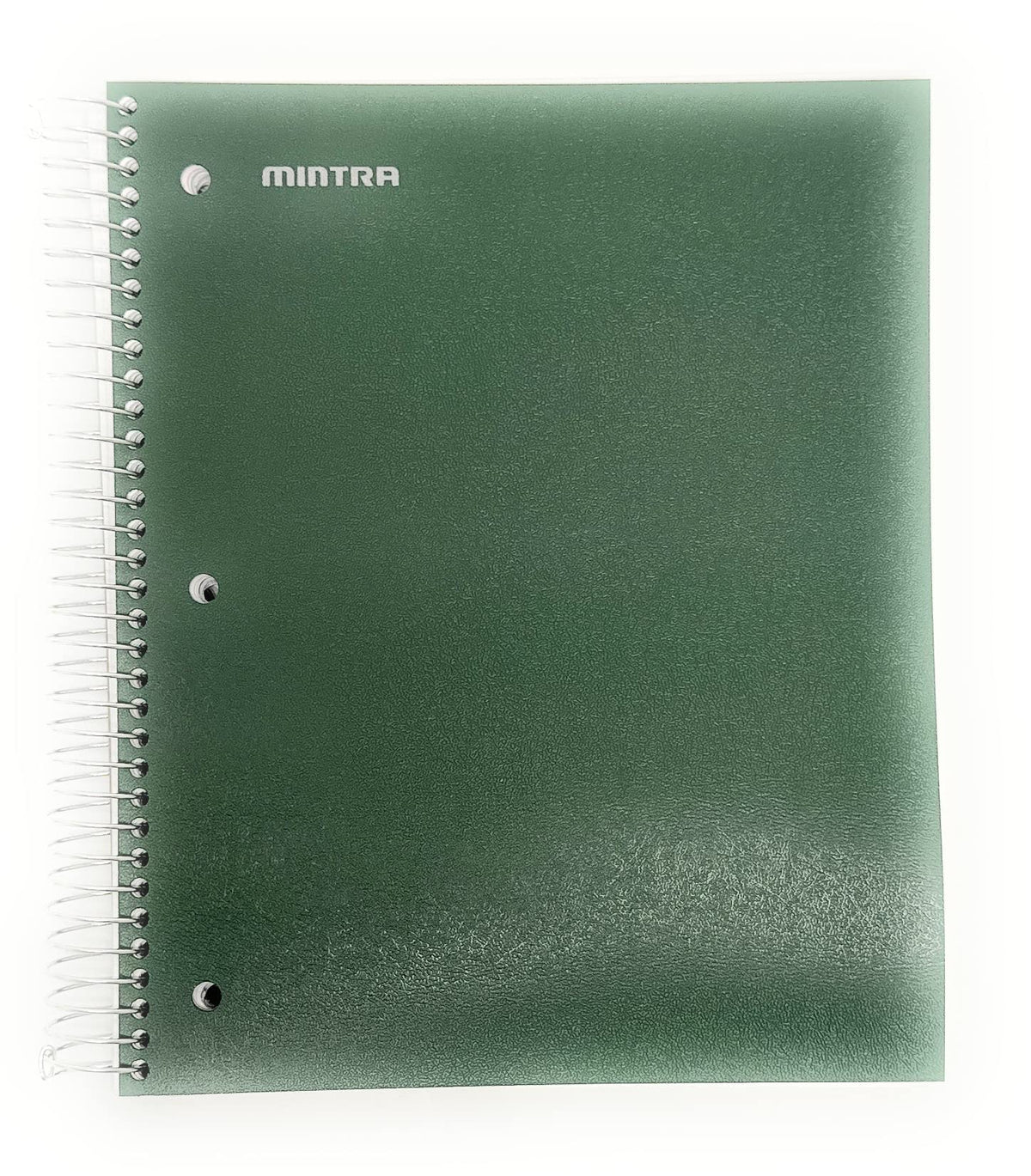 Mintra Office Durable Spiral Notebooks, 5 Subject (Green Olive, Wide Ruled 1pk)