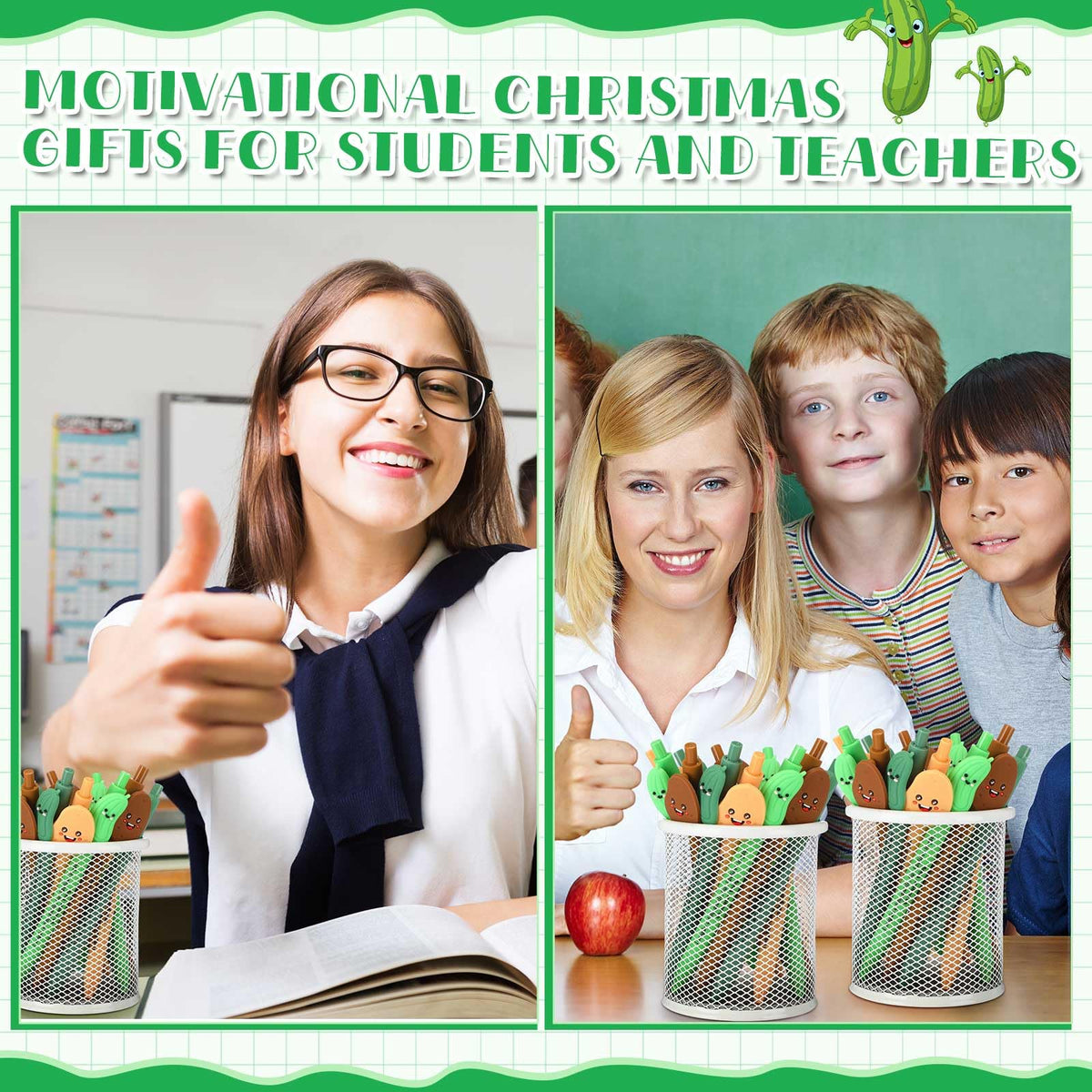 MotiMind 40 Sets Pickle and Potato Pen for Coworkers Bulk Employee Appreciation Gifts Funny