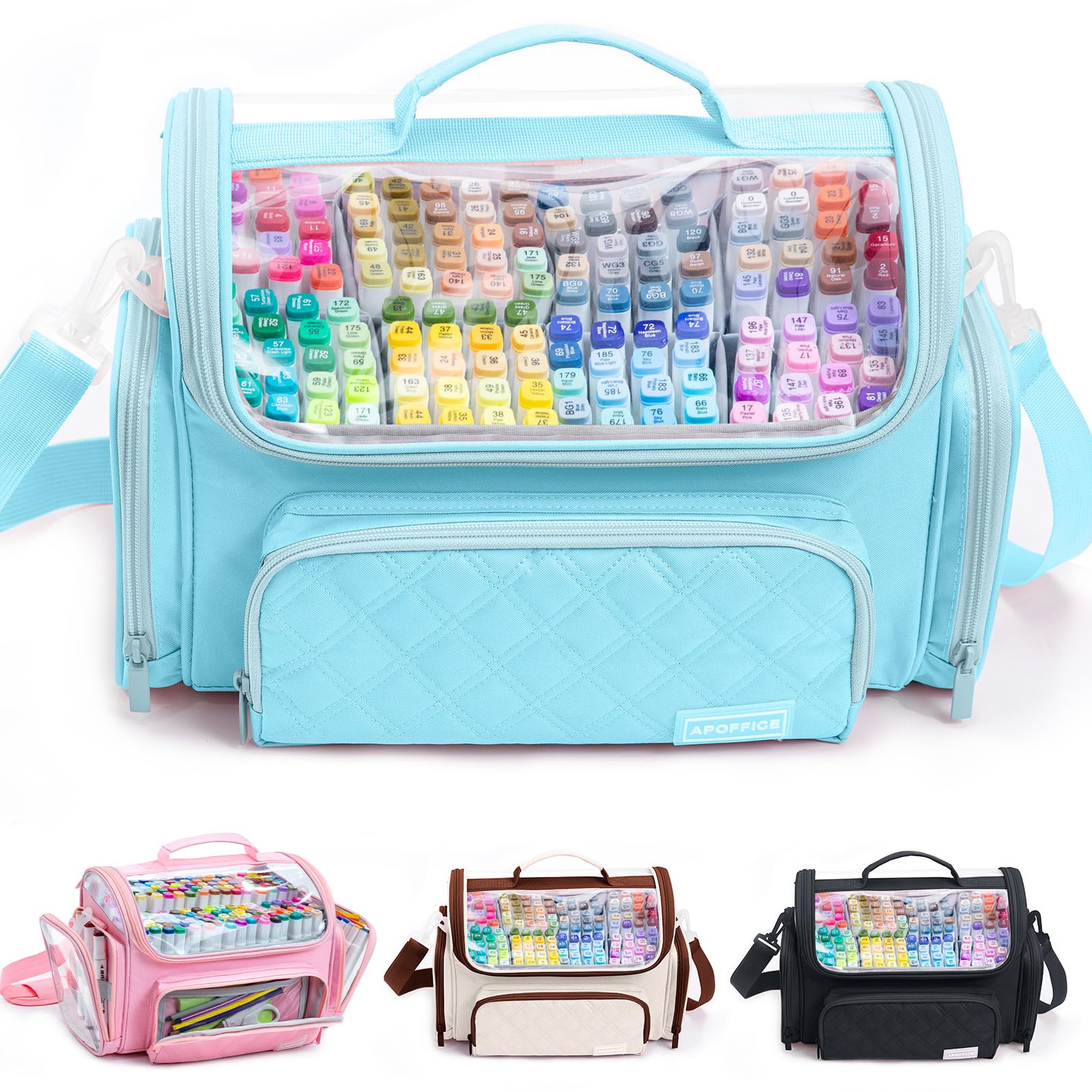 Large Marker Case for 200-300 Markers, Marker Organizer Bag,Pen Storage